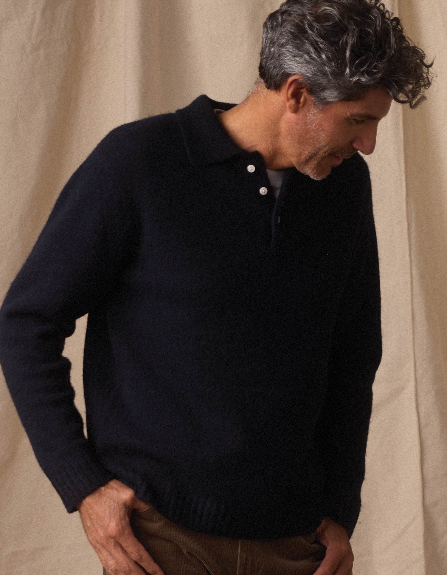 Homebound Polo Sweater Navy