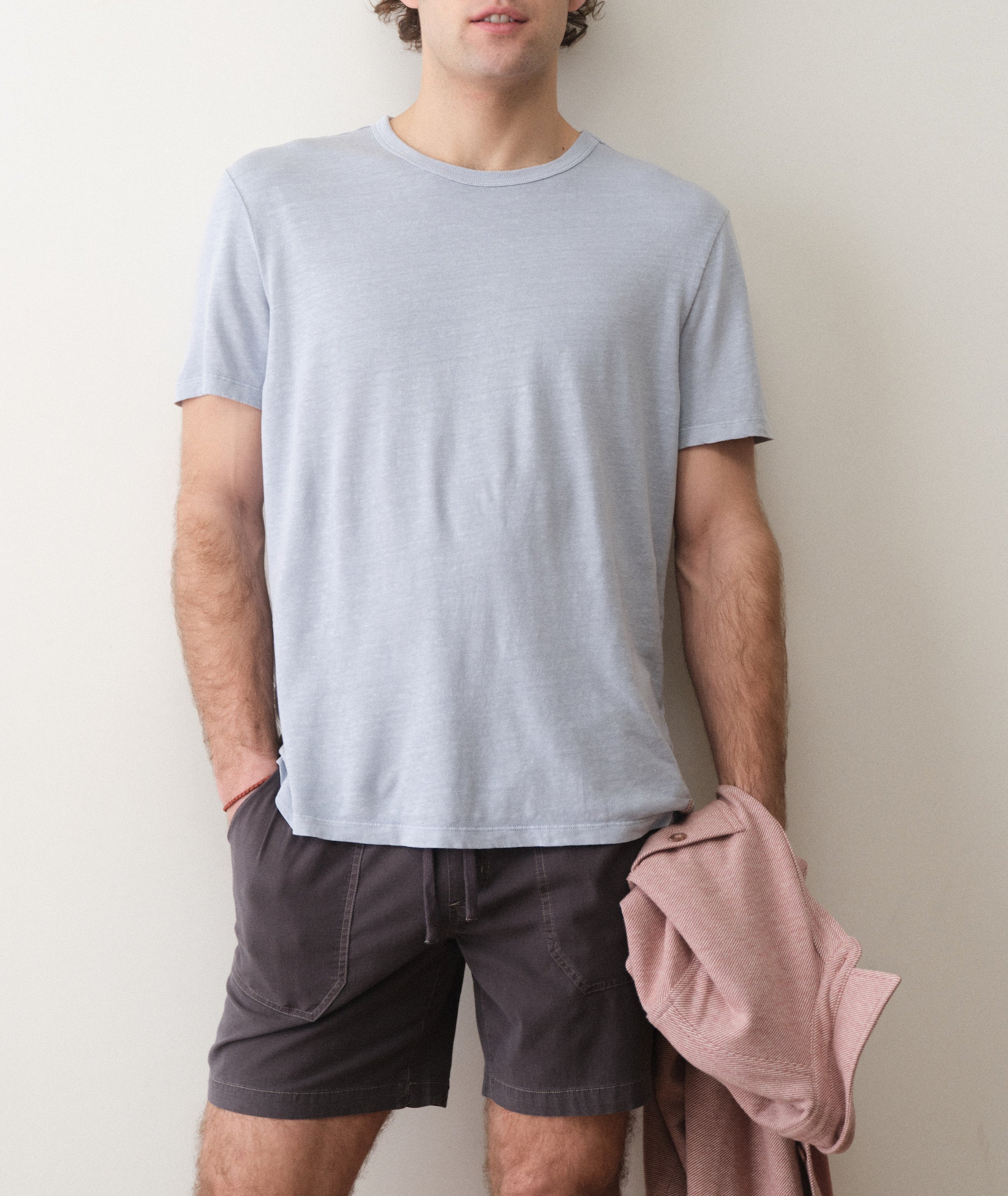 Relaxed Hemp Cotton Tee Soft Chambray