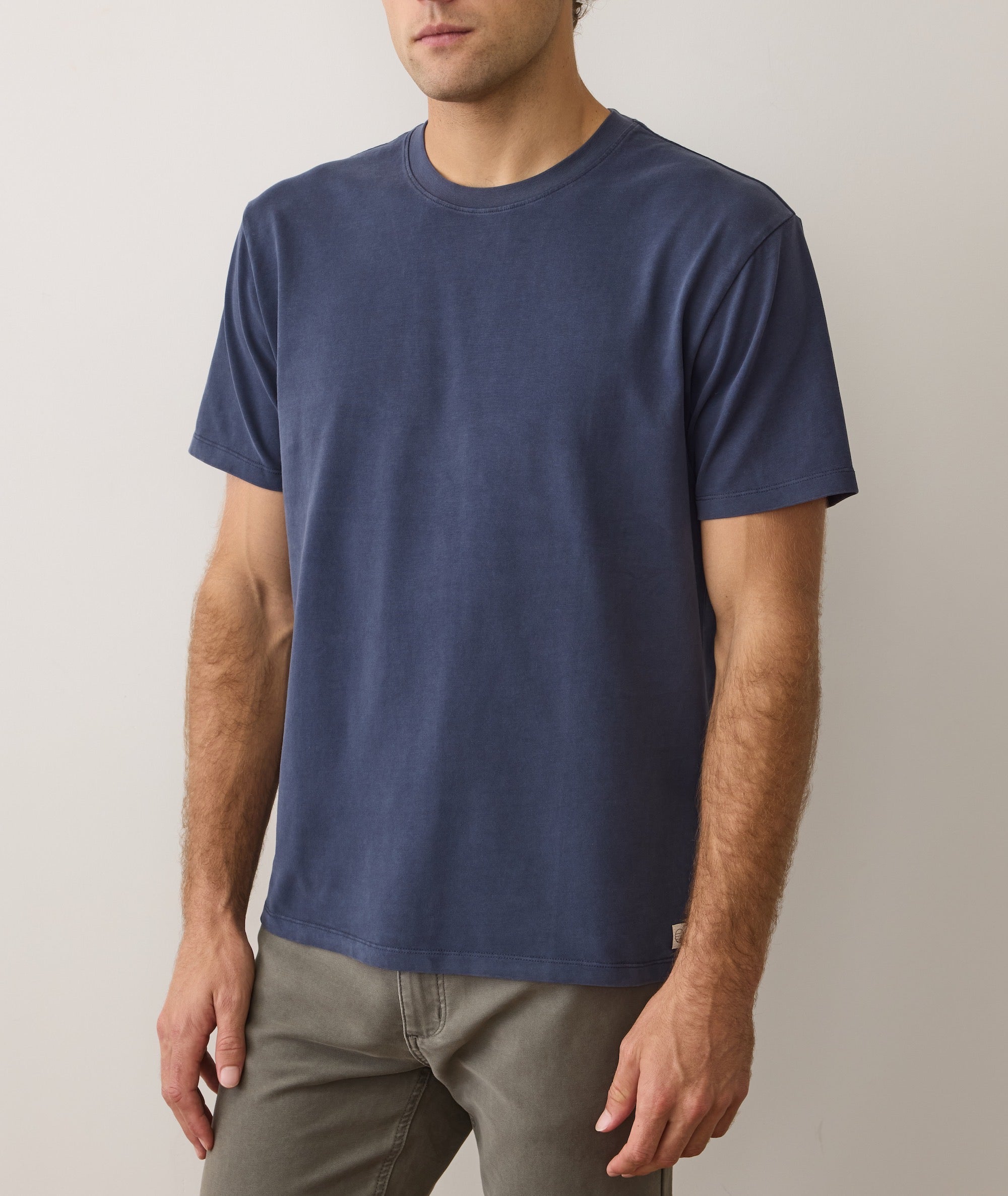 Relaxed Cloud 9 Sueded Jersey Tee Mood Indigo