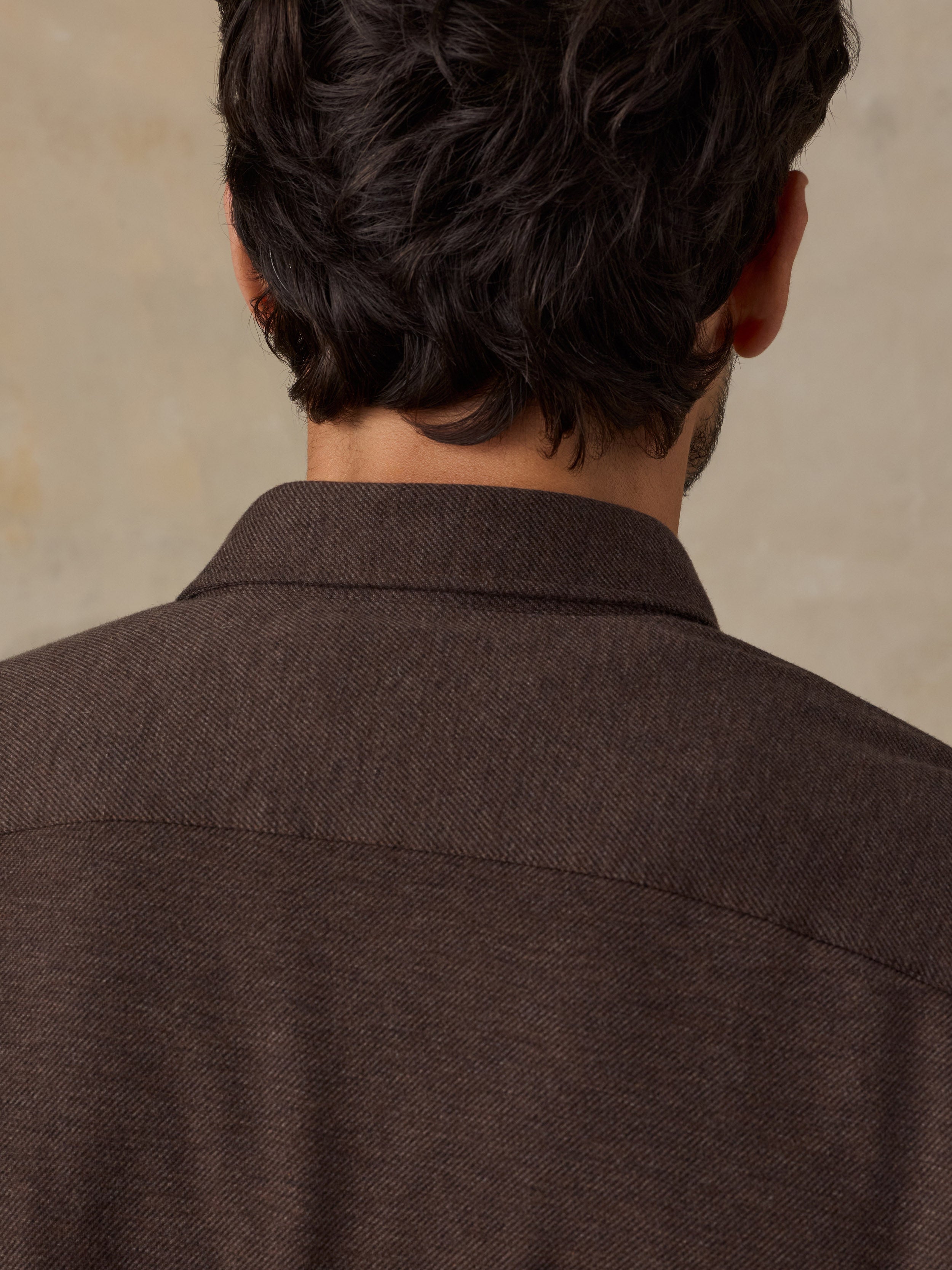 Coastline Knit Shirt Brown Road Twill