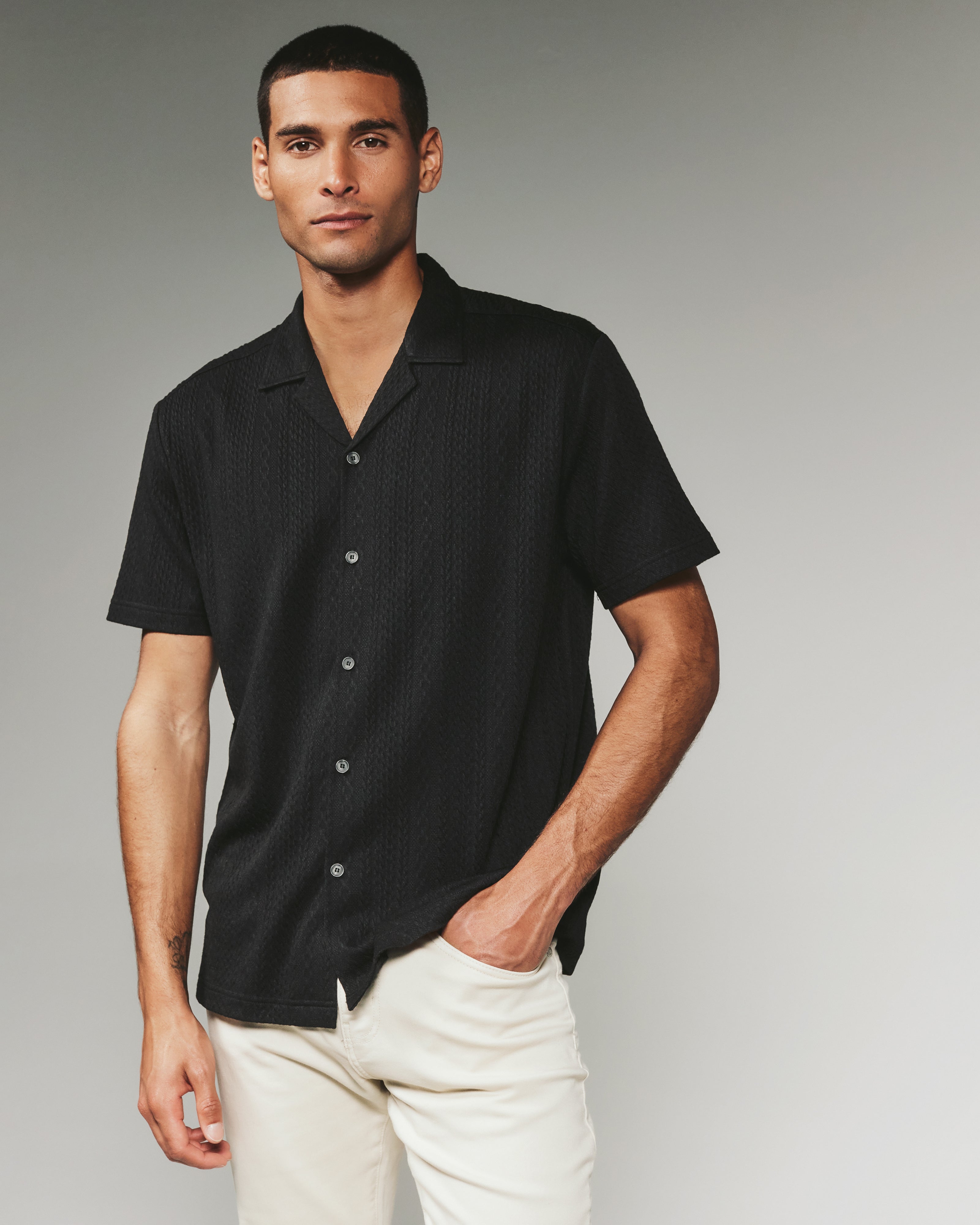 Andros Camp Shirt Black