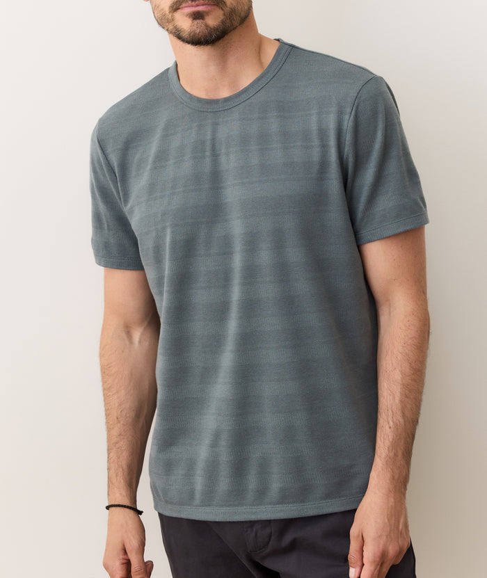 Signature Jacquard Crew Tee Balsam Green