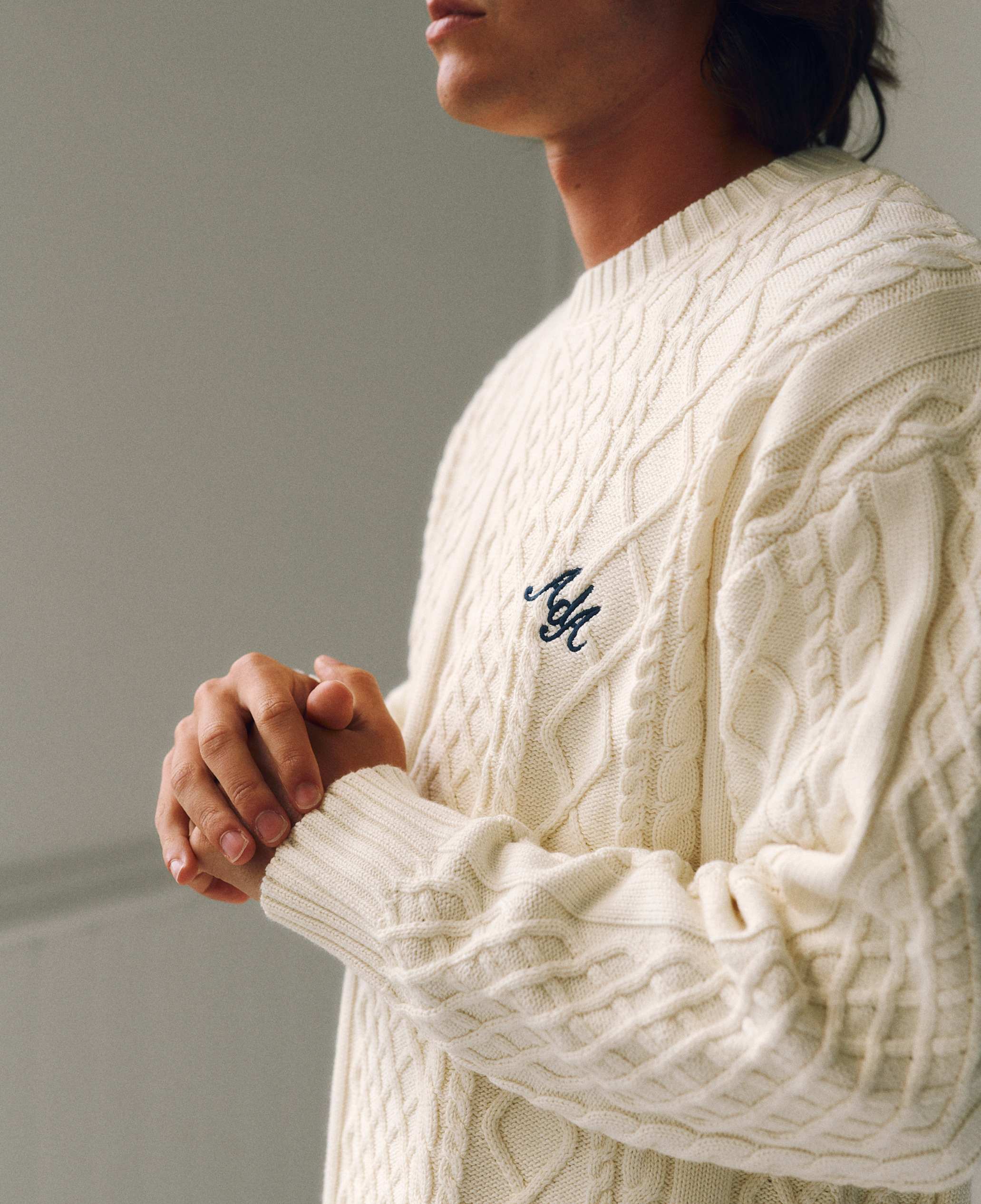 Lucia Knitted Crew Cream