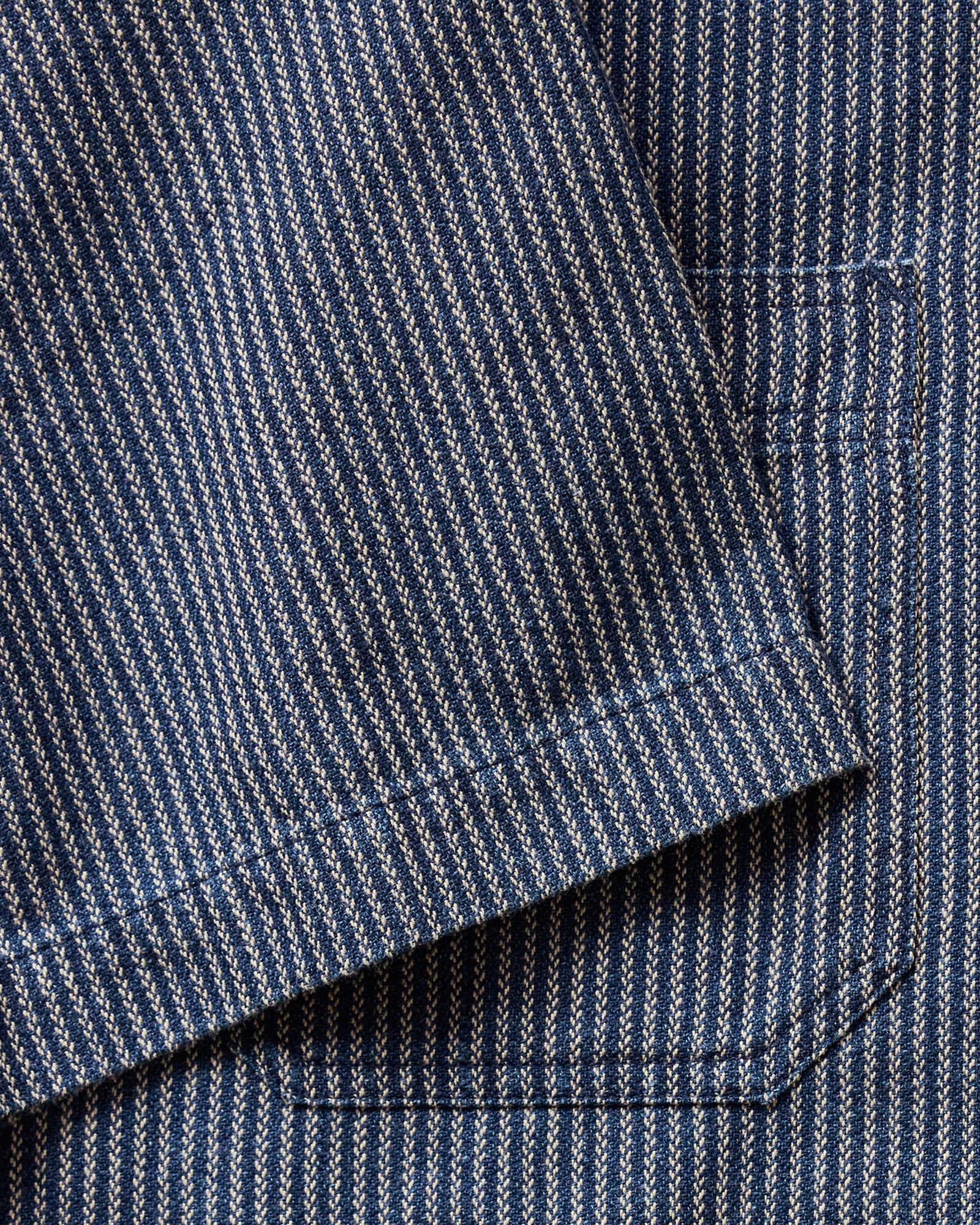 The Short Sleeve Utility Shirt Roped Indigo