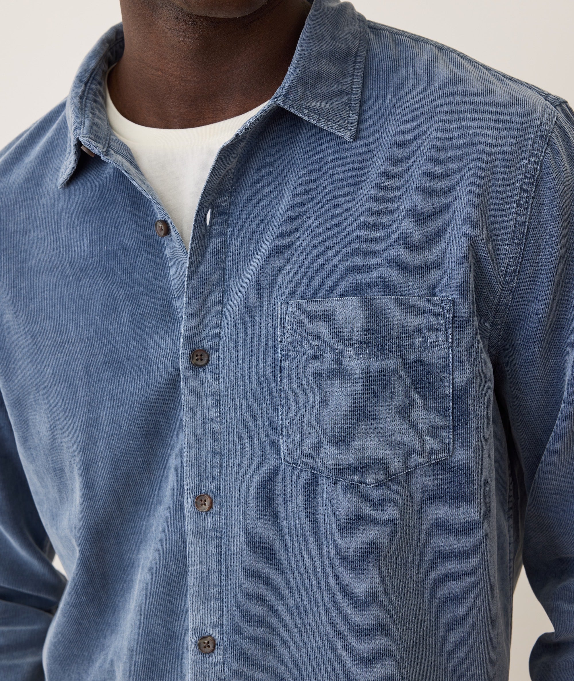 Lightweight Corduroy Shirt Indigo