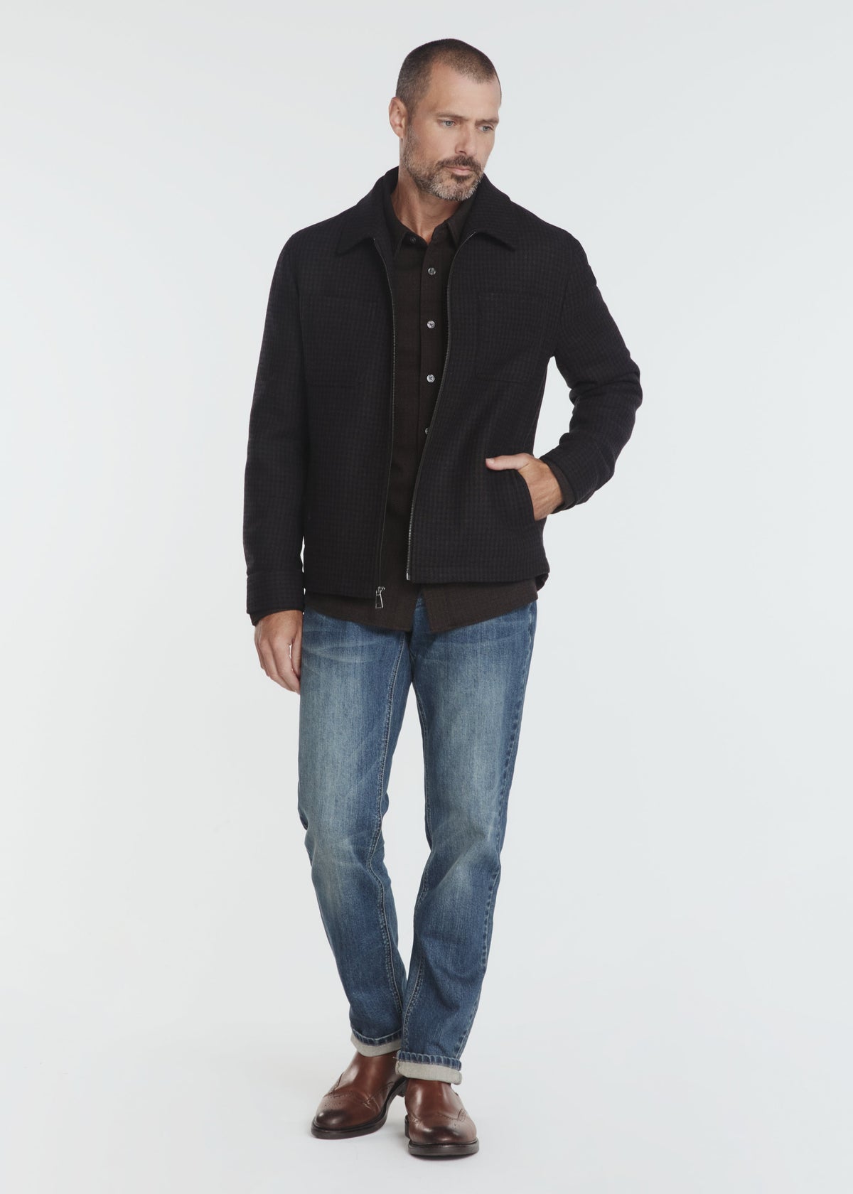 Brecken Wool Chore Jacket Navy
