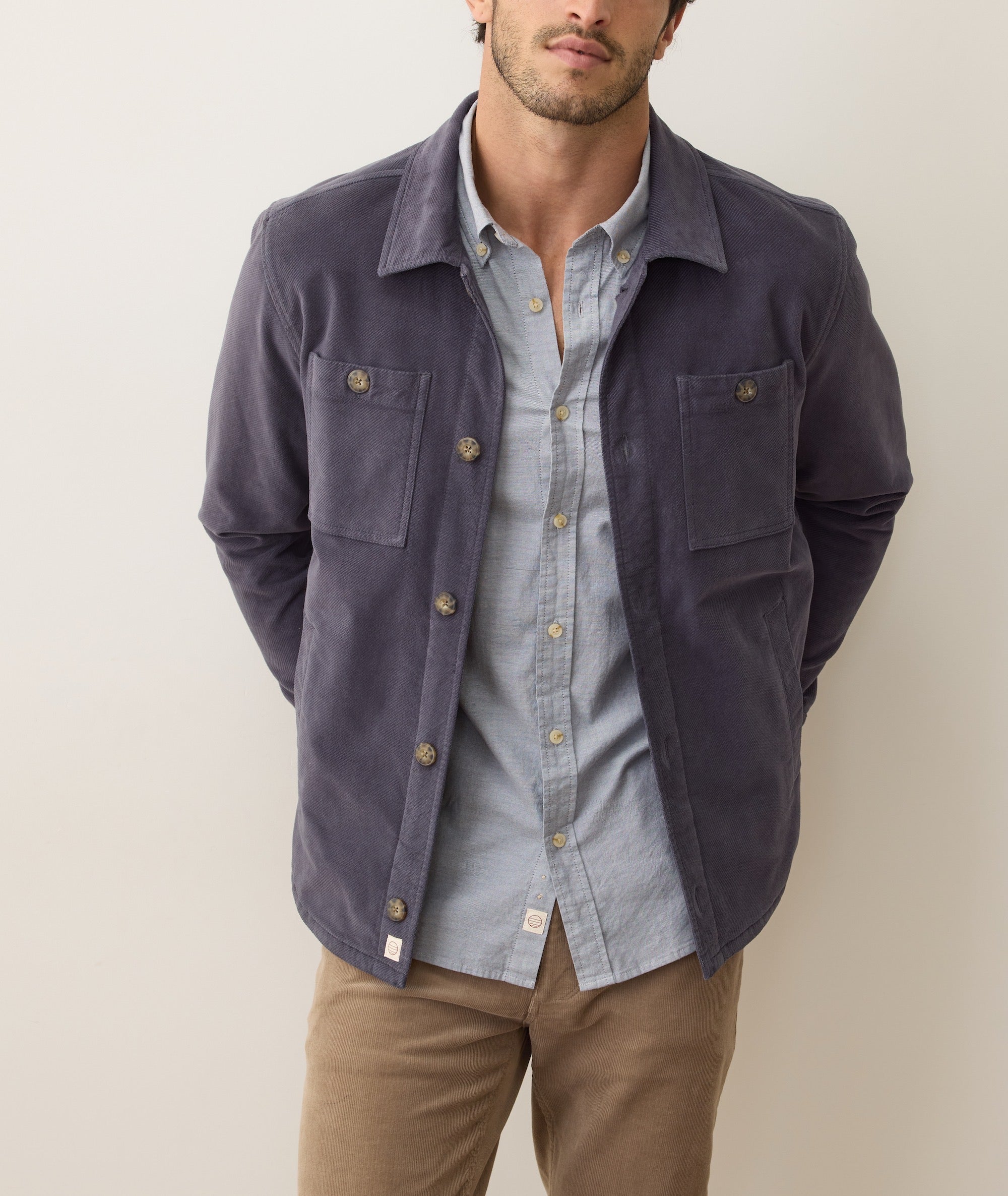 Max Moleskin Overshirt Mood Indigo