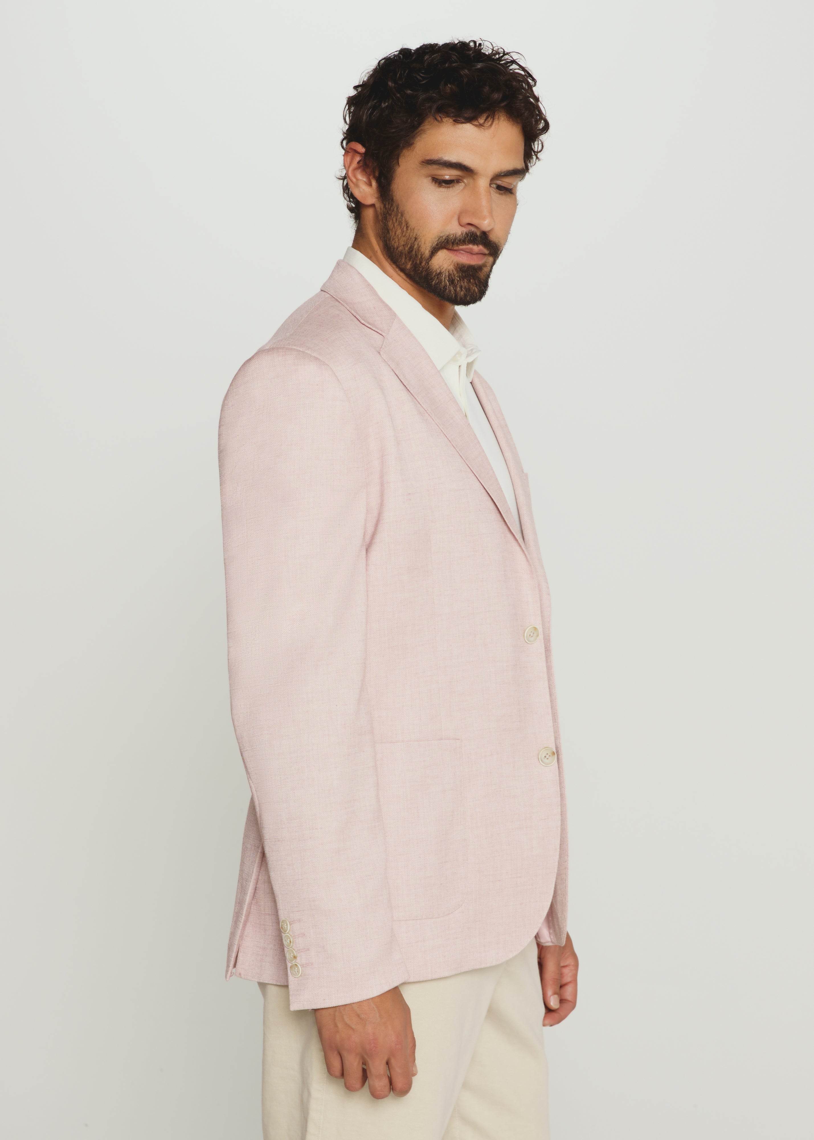 Saltwood Linen Blazer Dusty Rose