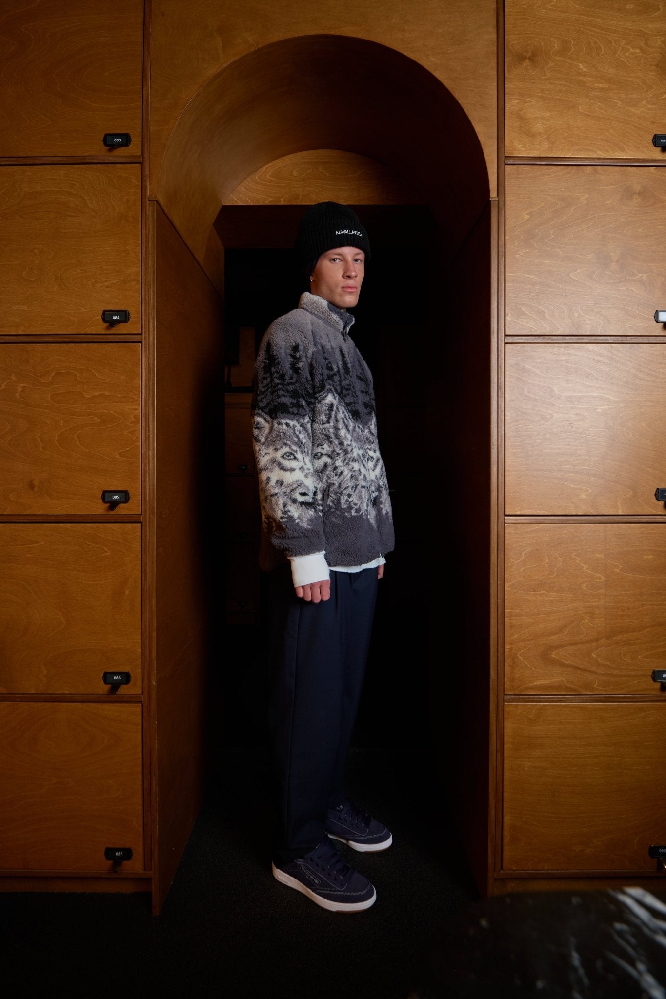 Printed Sherpa Fleece Wolf Pack