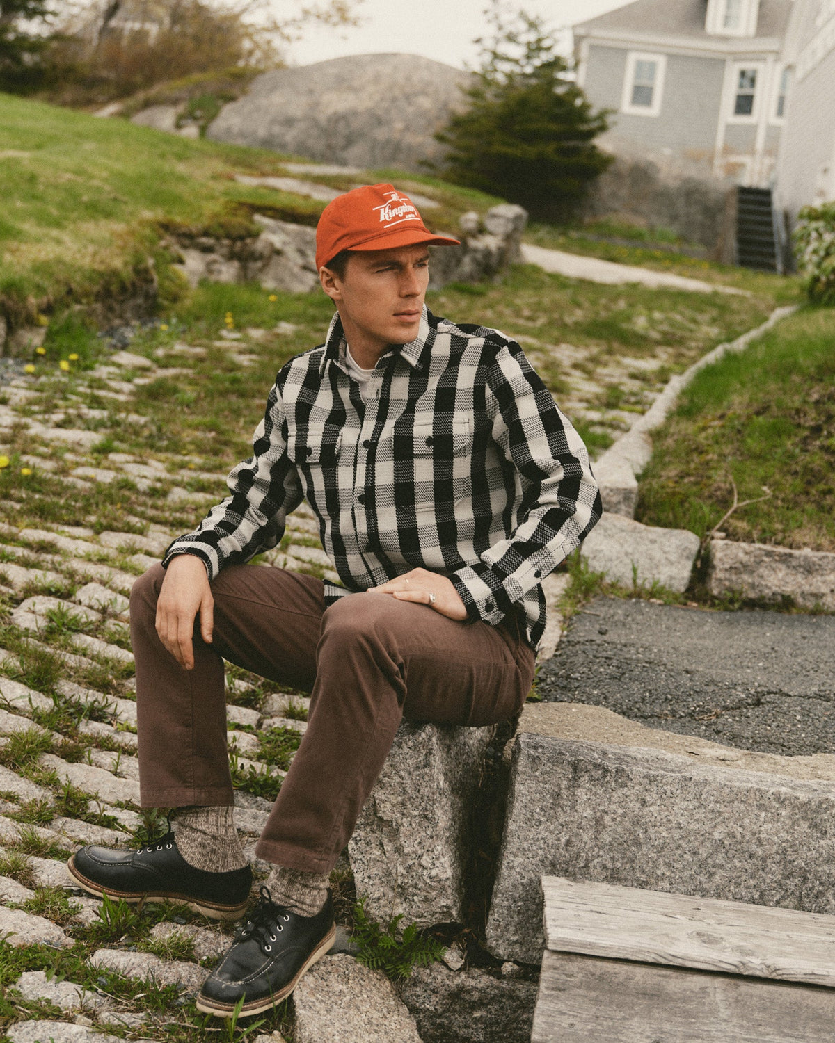 The Division Check Shirt Black Indigo