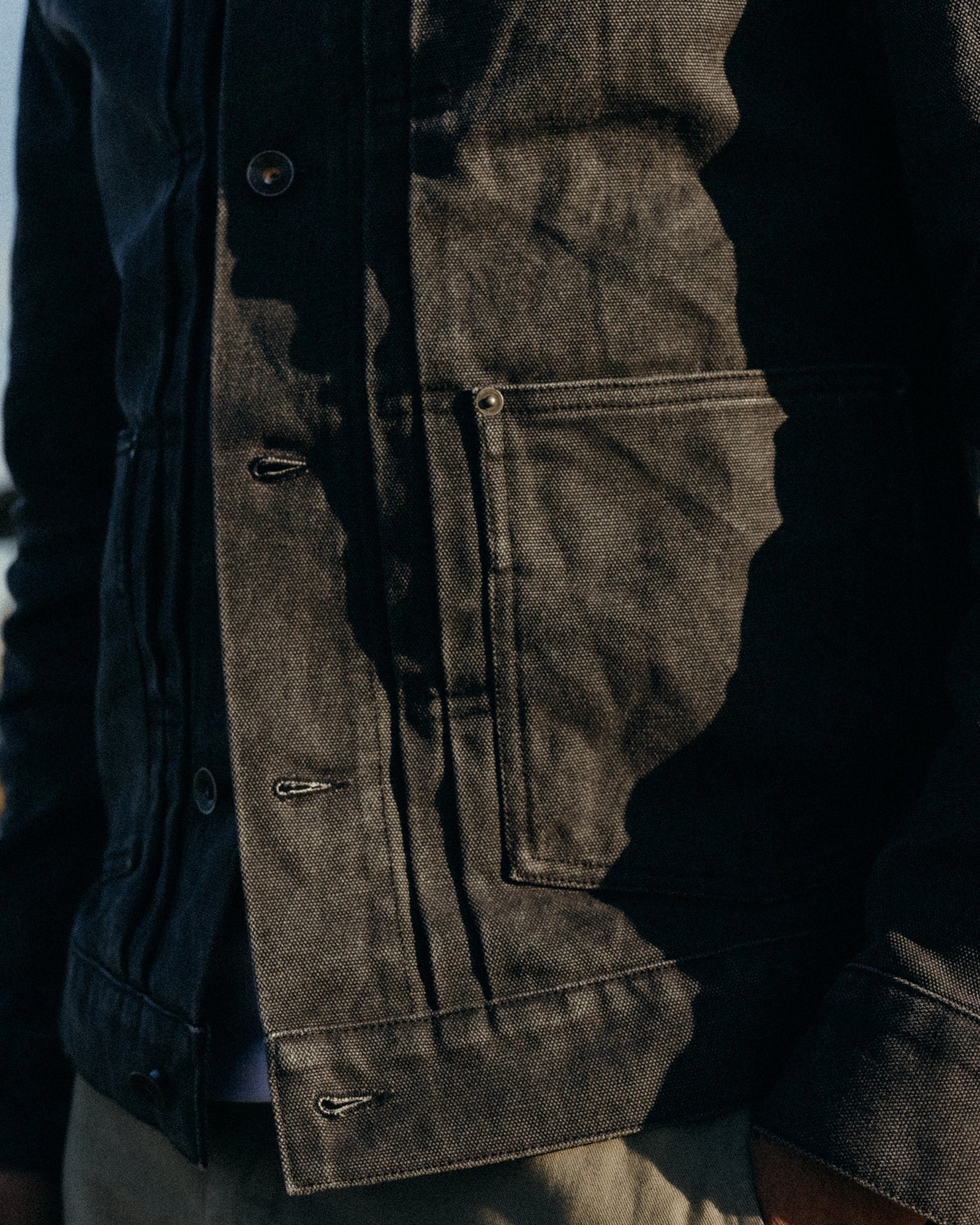 The Ryder Jacket in Chipped Canvas Coal