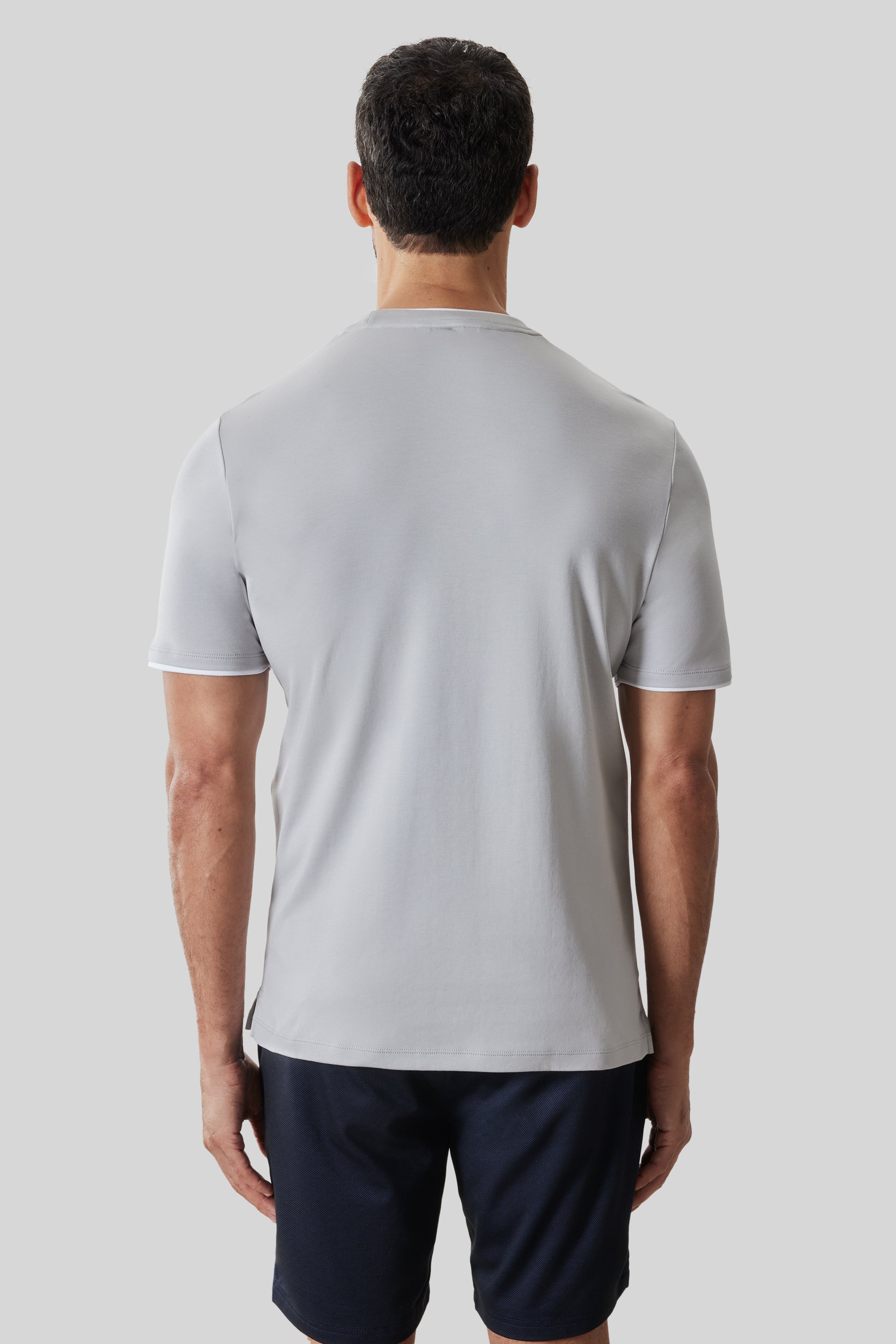Georgia Short Sleeve Crew w/ Trim Chalk