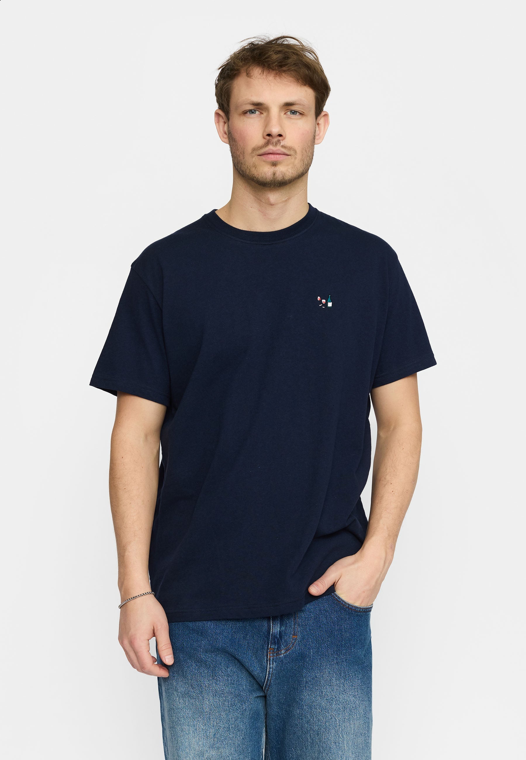 Application T-Shirt Navy Melange