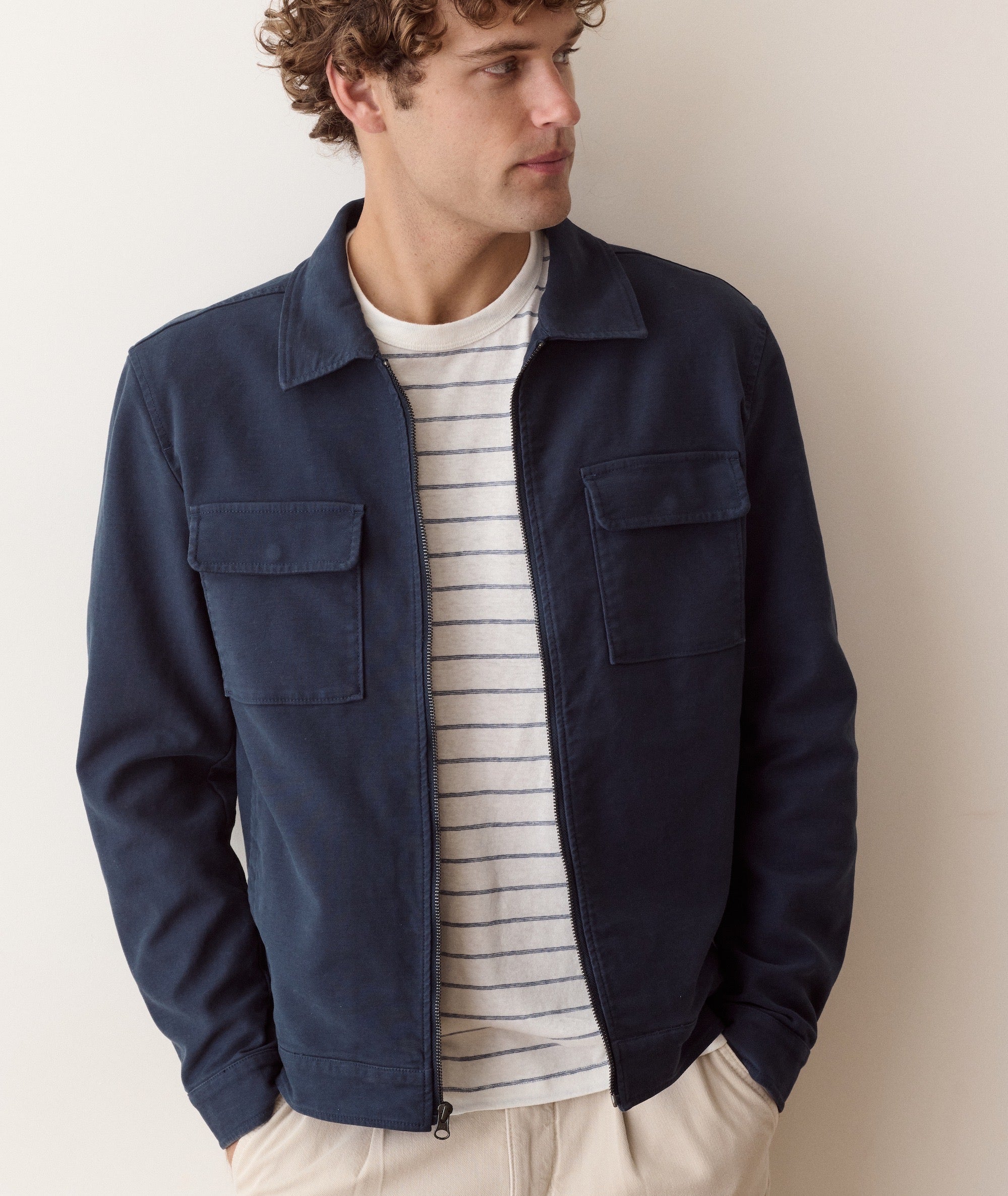 Flex Terry Traveler Jacket Navy
