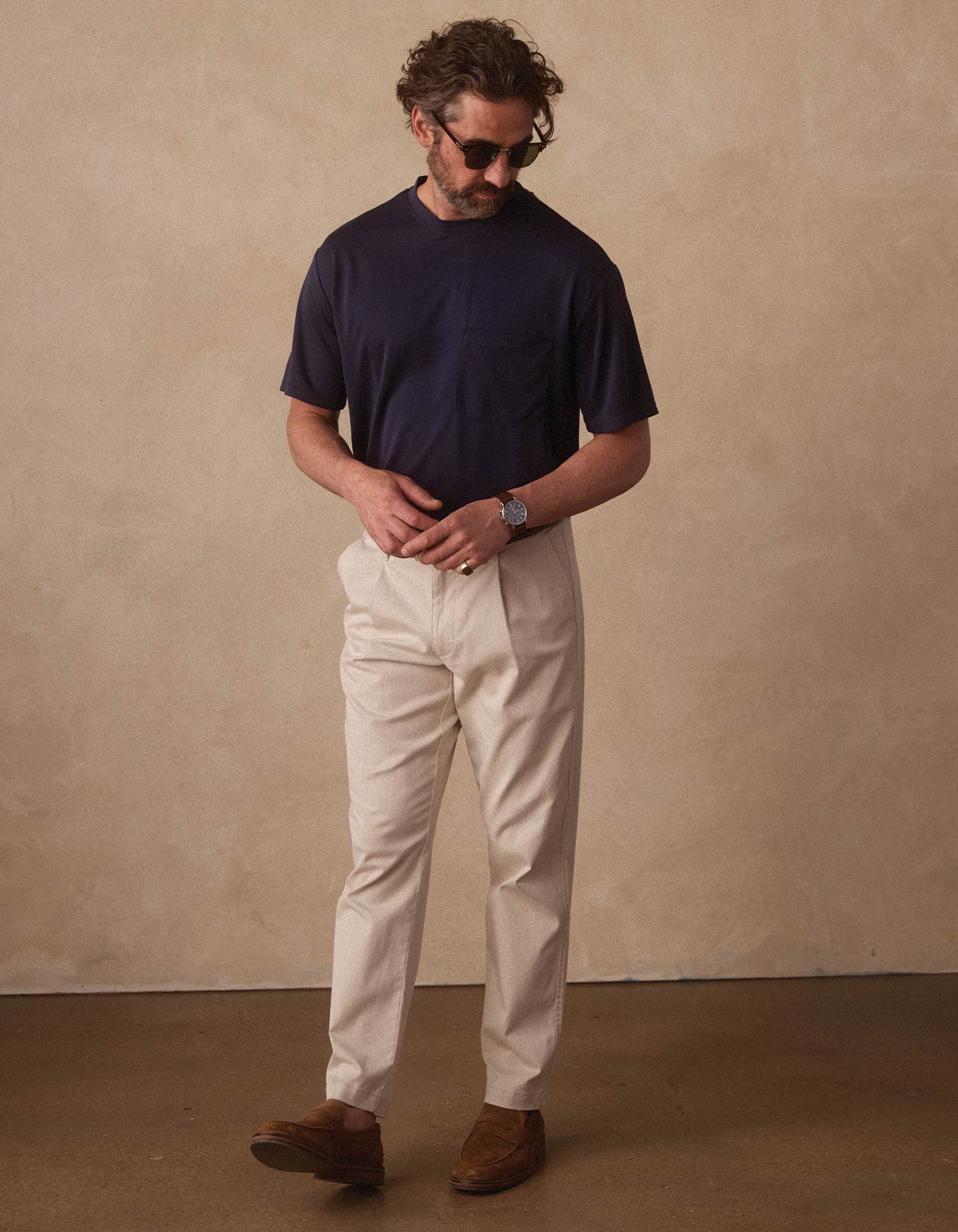 The Normal Trouser in Comfortech Twill Stone