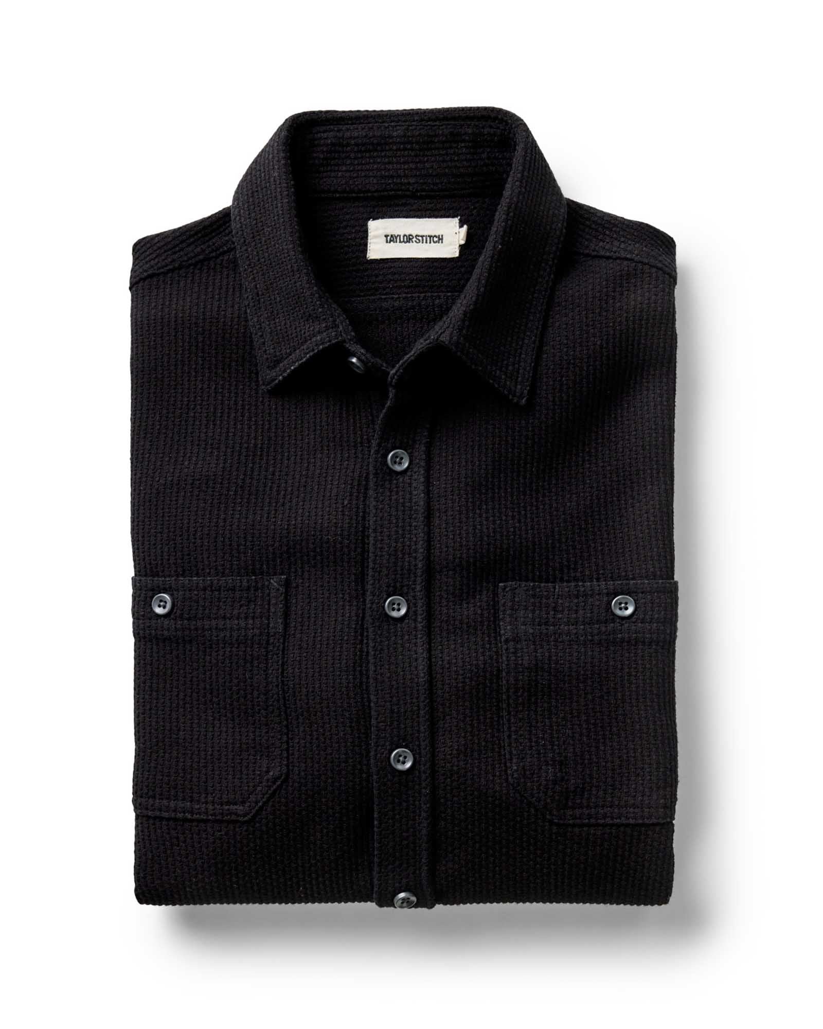 The Utility Shirt in Sashiko Black Indigo