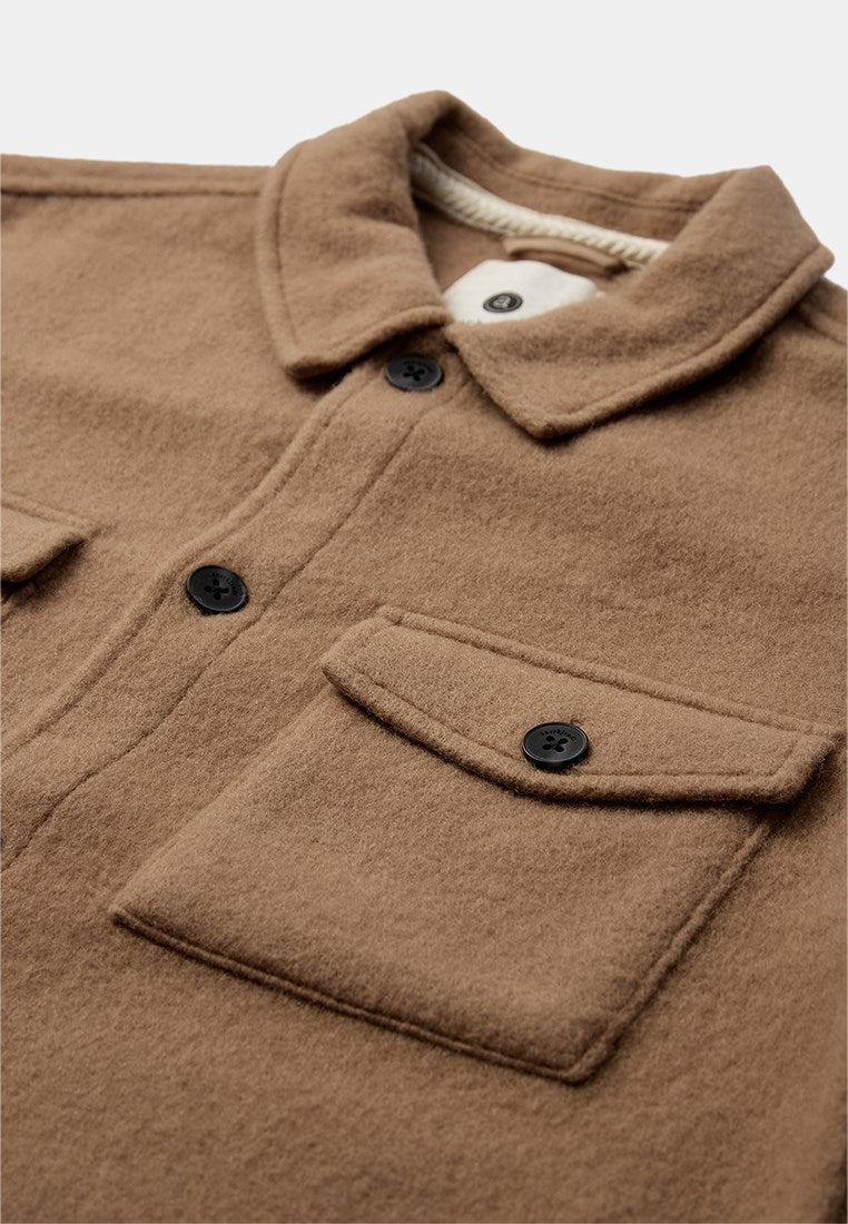 Akoscar Boiled Wool Overshirt Tiger's Eye