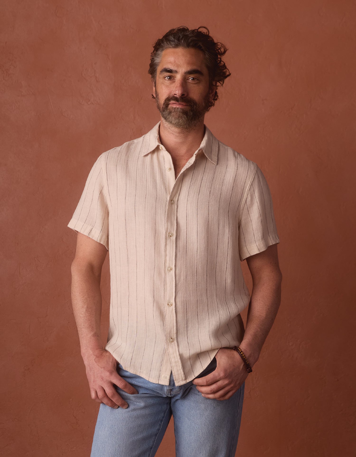 Freshwater Stripe Everyday Shirt Barolo