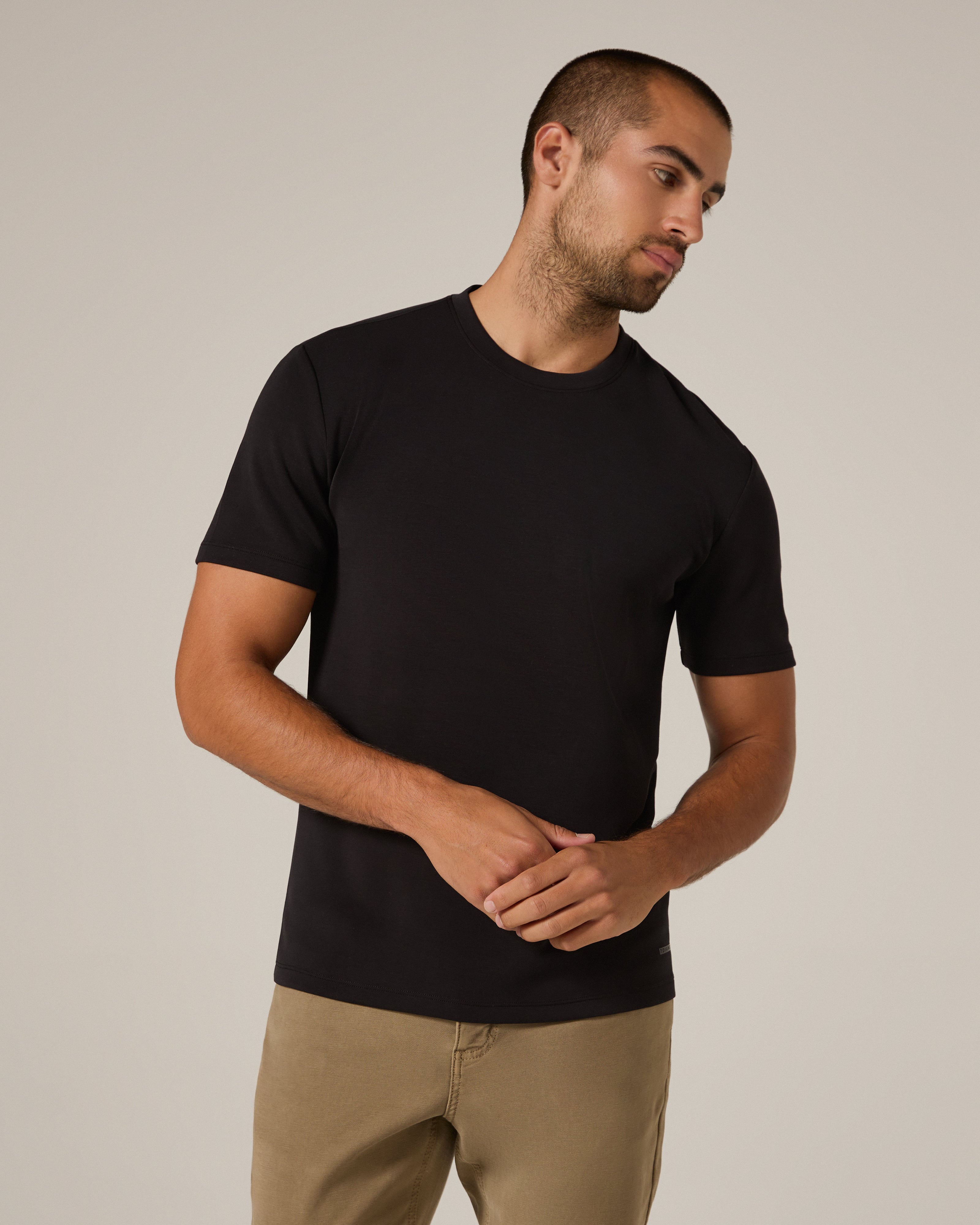 Rev Short Sleeve Modal Tee Black