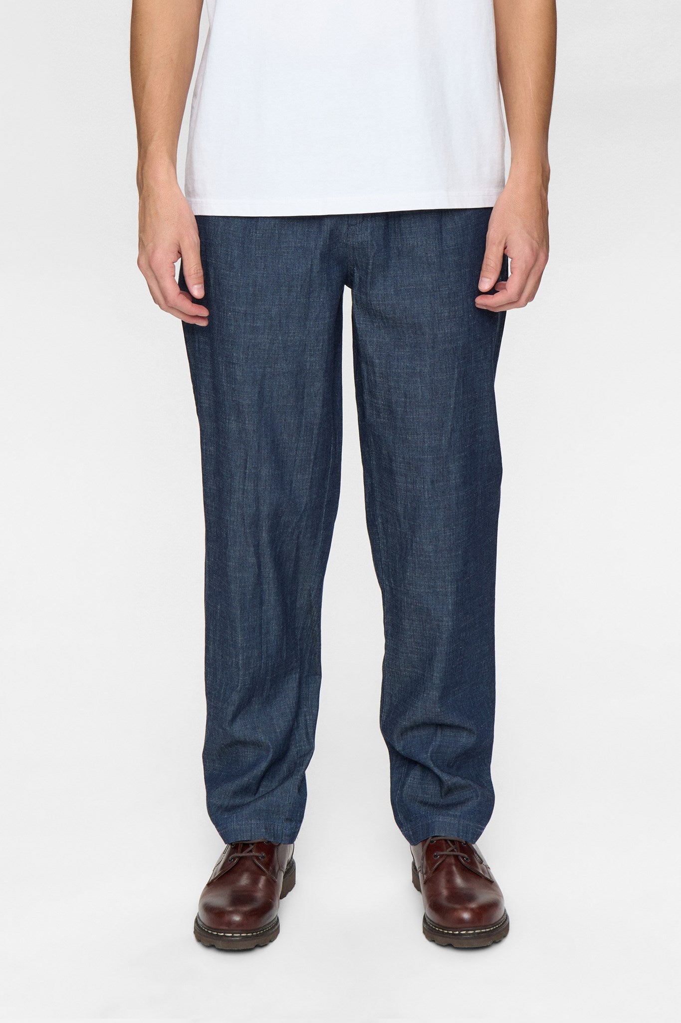 Akjan Chambray Pants Sky Captain