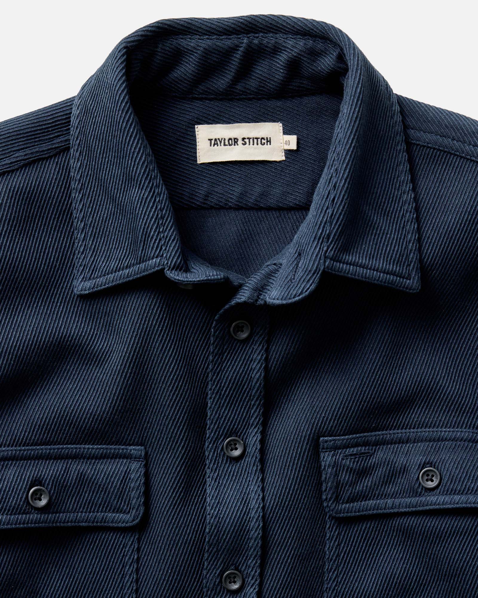 The Ledge Shirt in Twill Dark Navy