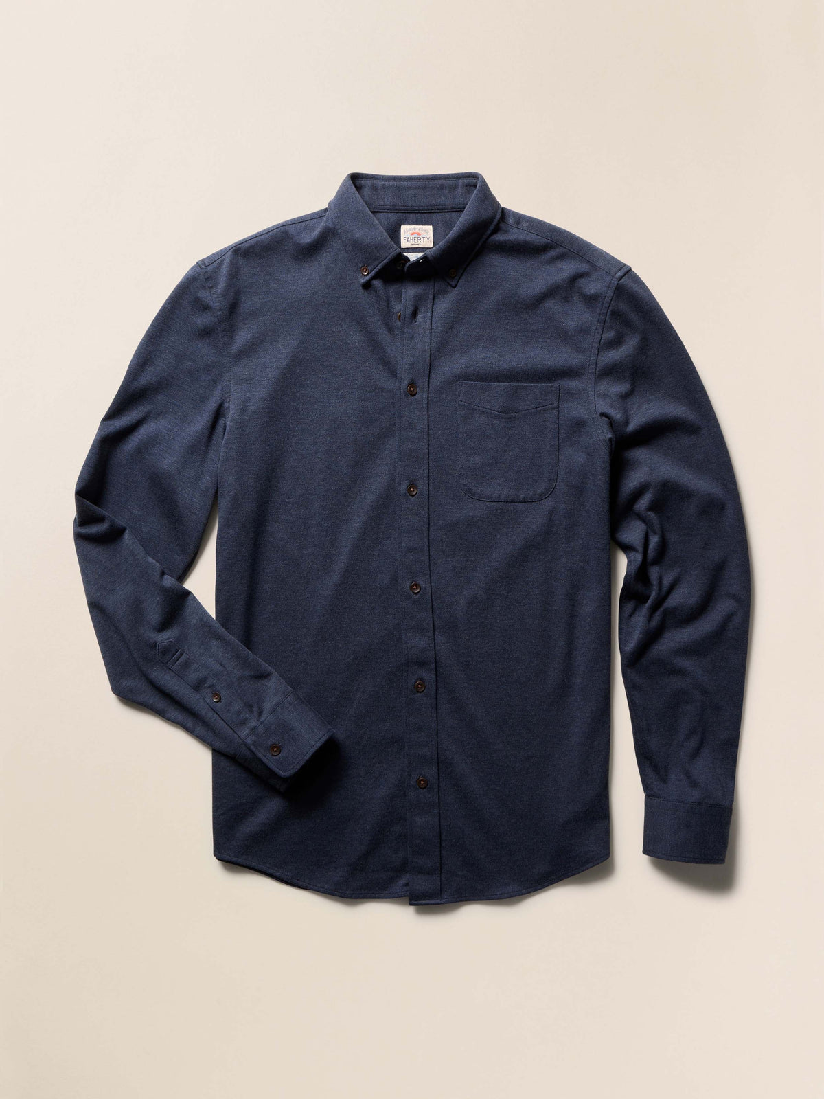Coastline Knit Shirt Ocean Heather Twill