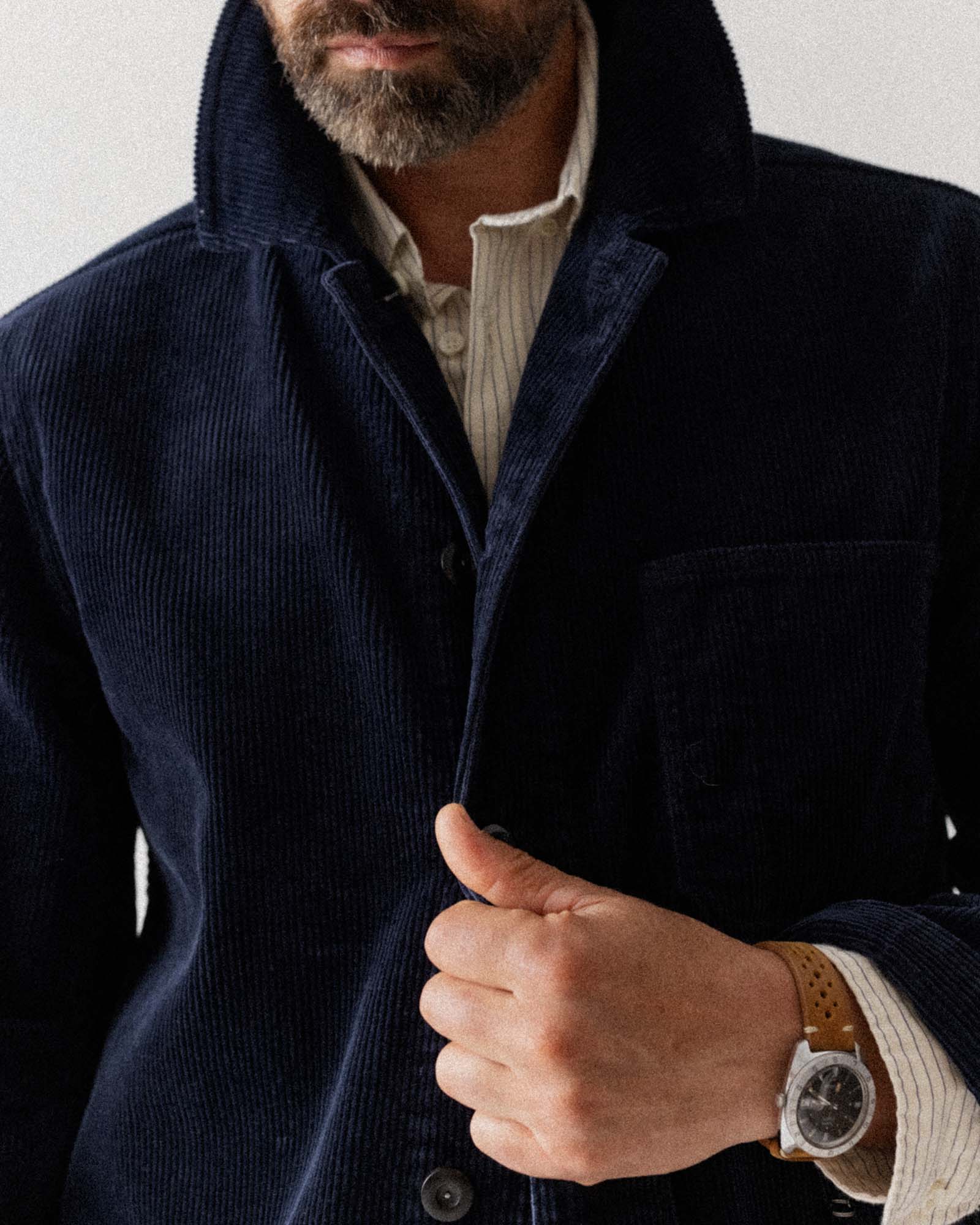 The Ojai Jacket in Corduroy Dark Navy
