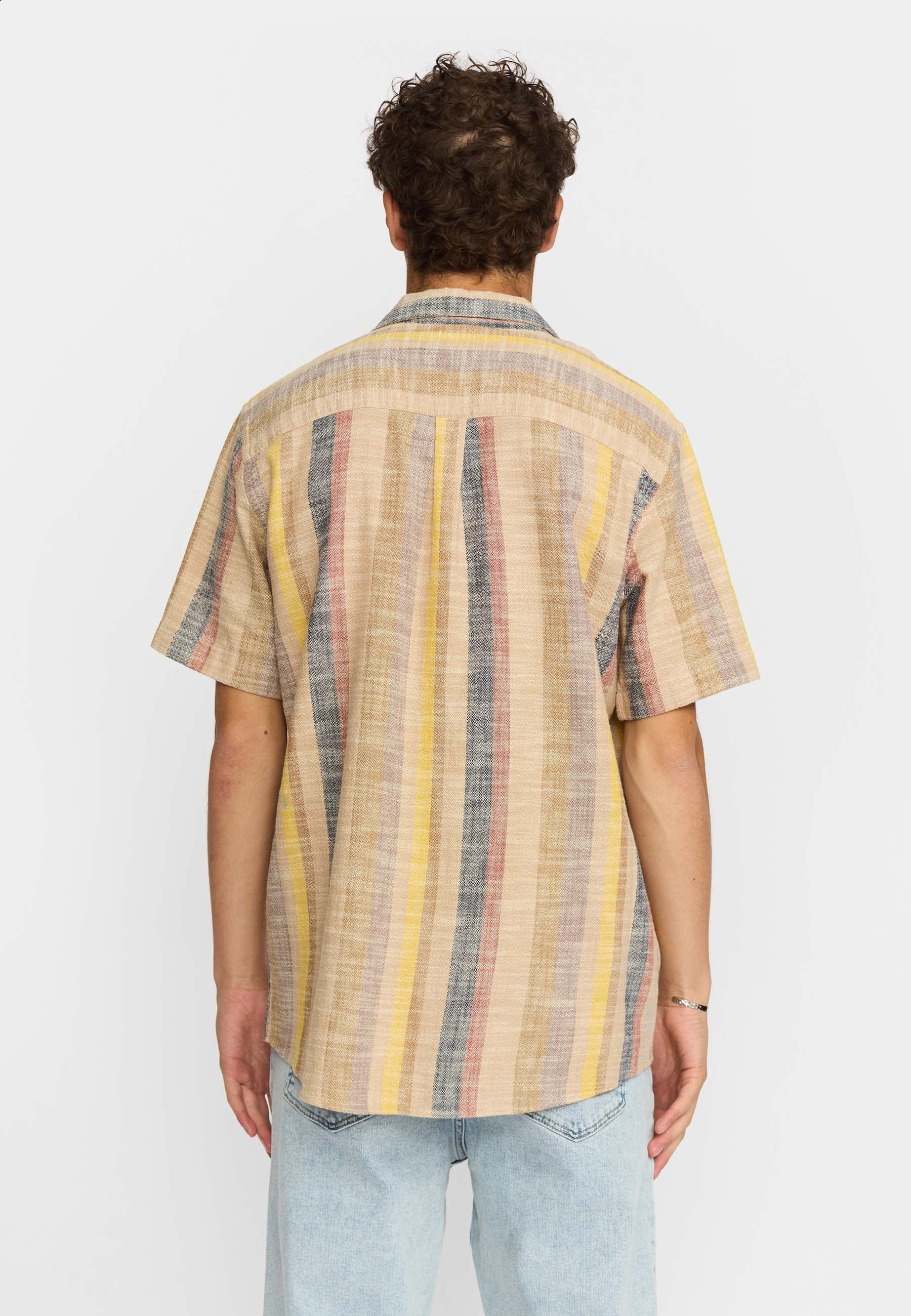 Short-Sleeved Cuban Shirt Brown