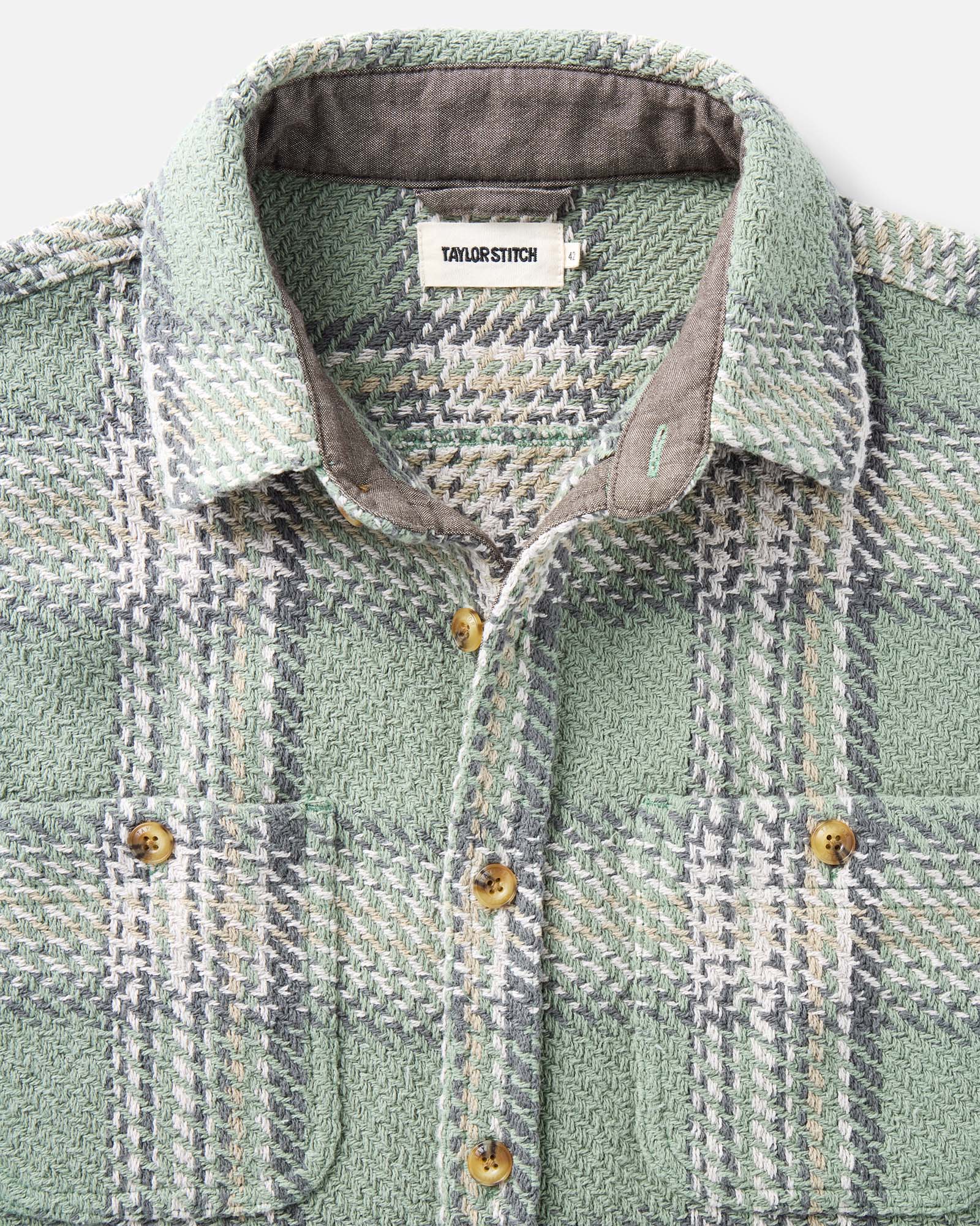 The Cutter Overshirt Sage Plaid