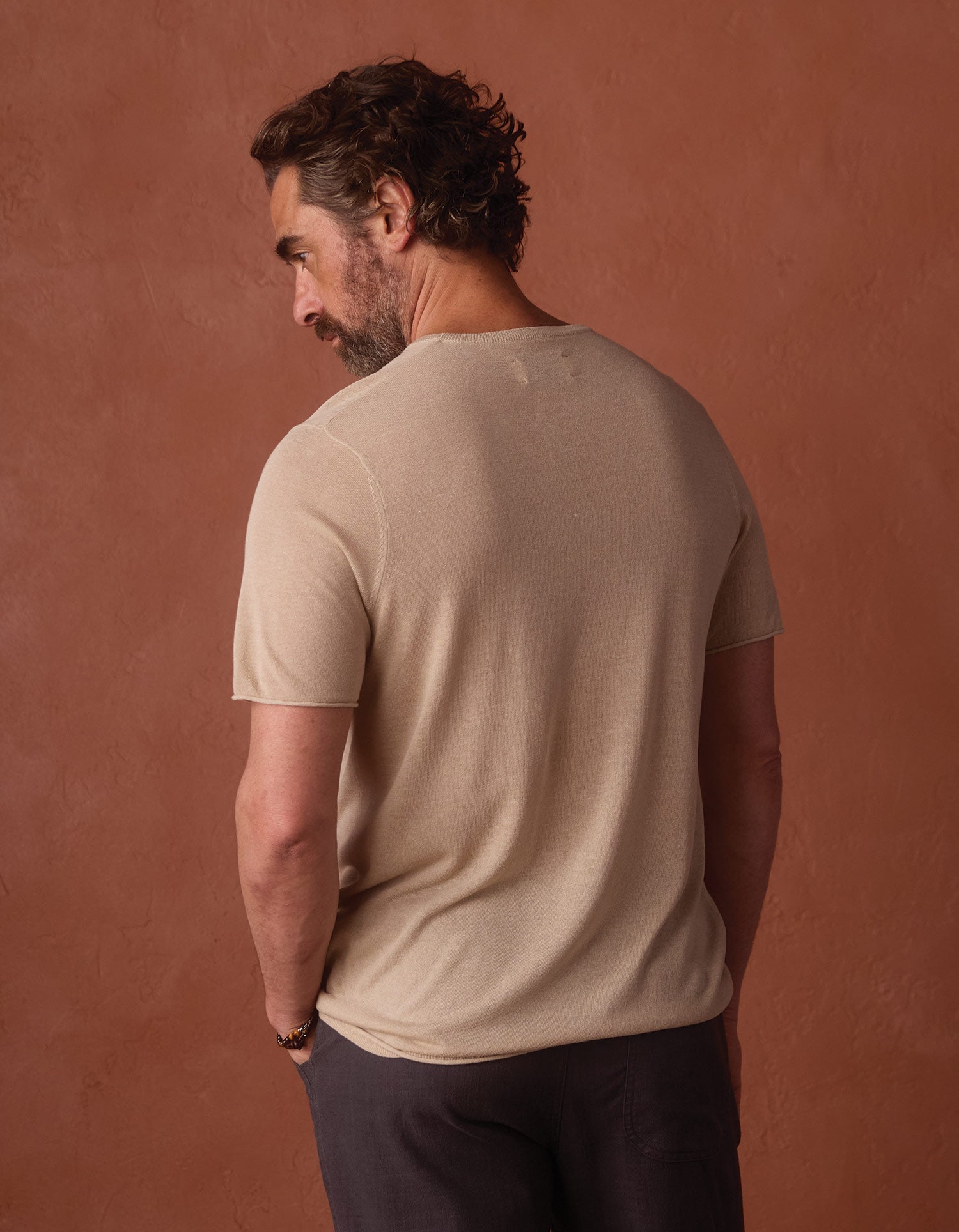 Summer Linen Blend Tee Jute