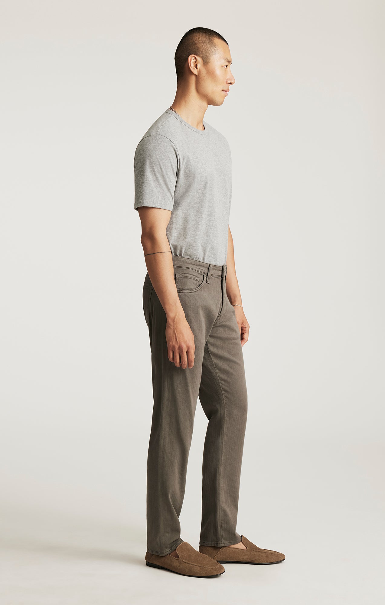 Marcus Slim Straight Leg Sage Herringbone