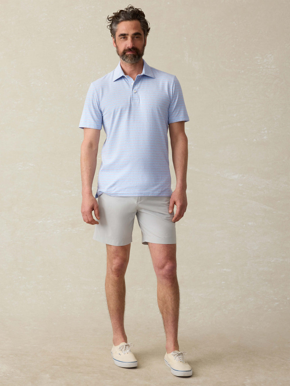 Movement Stripe Polo Vista View
