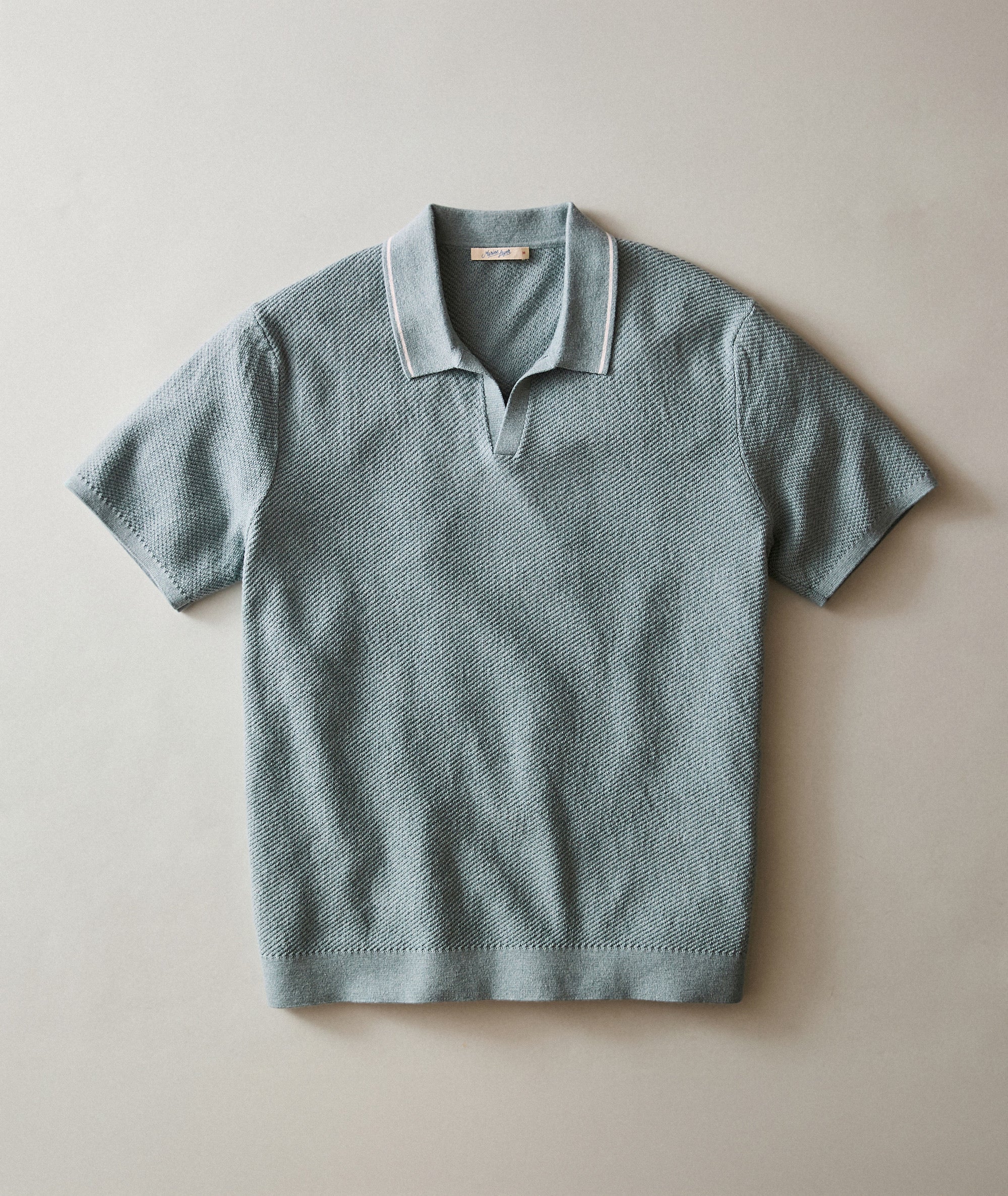 Greyson Short Sleeve Sweater Polo Slate