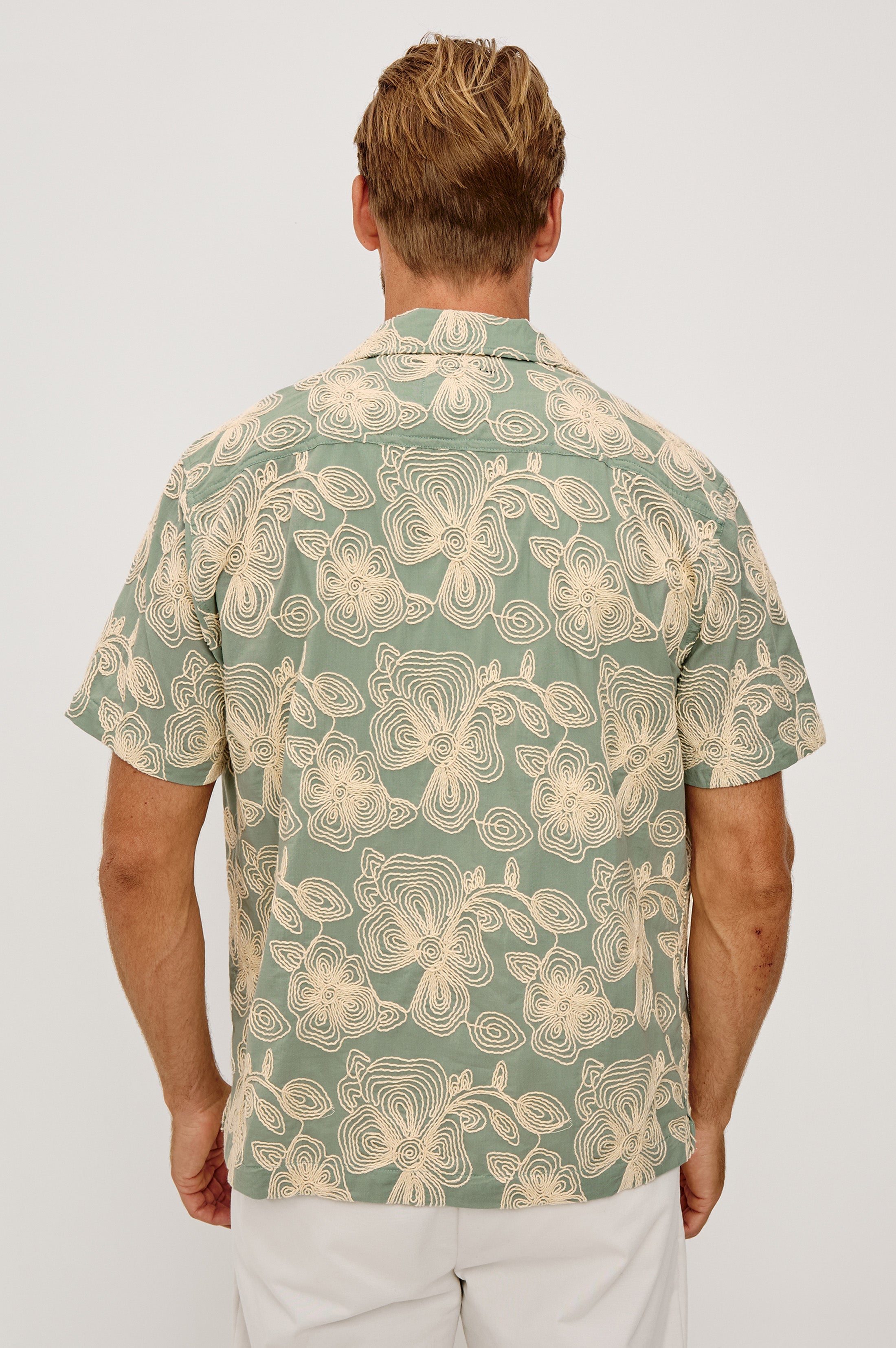Tyler Shirt Floral Rope Jade