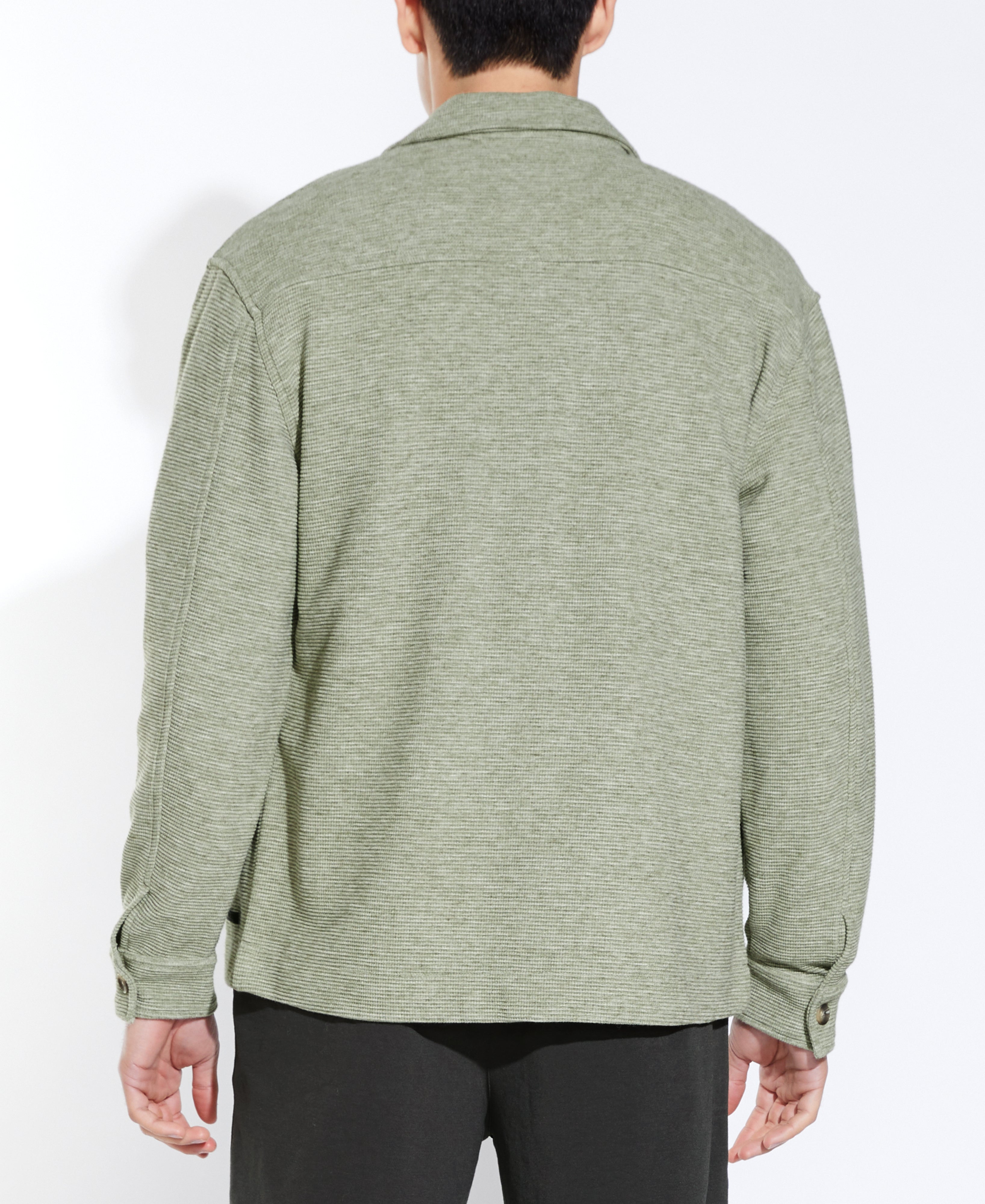 Roy Chenille Overshirt Heather Sage