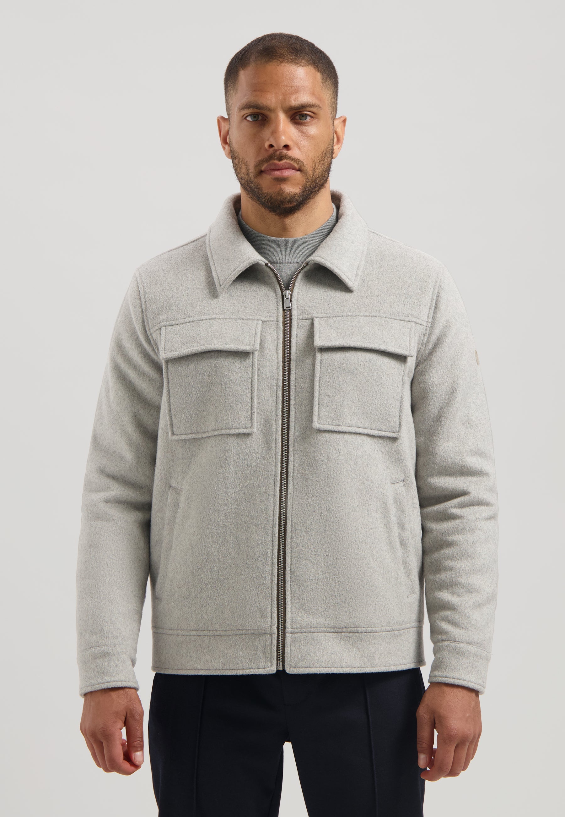 Colton Wool Jacket Ghost Grey