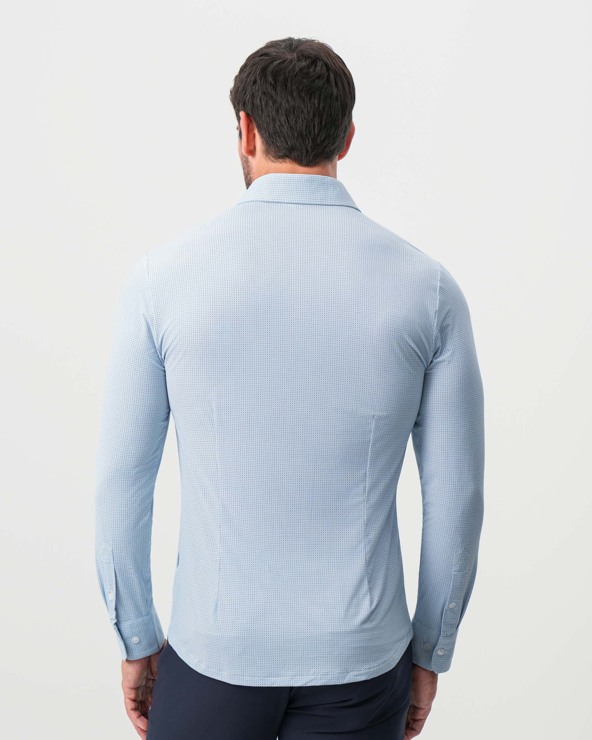 The Wesley Shirt Geo Light Blue