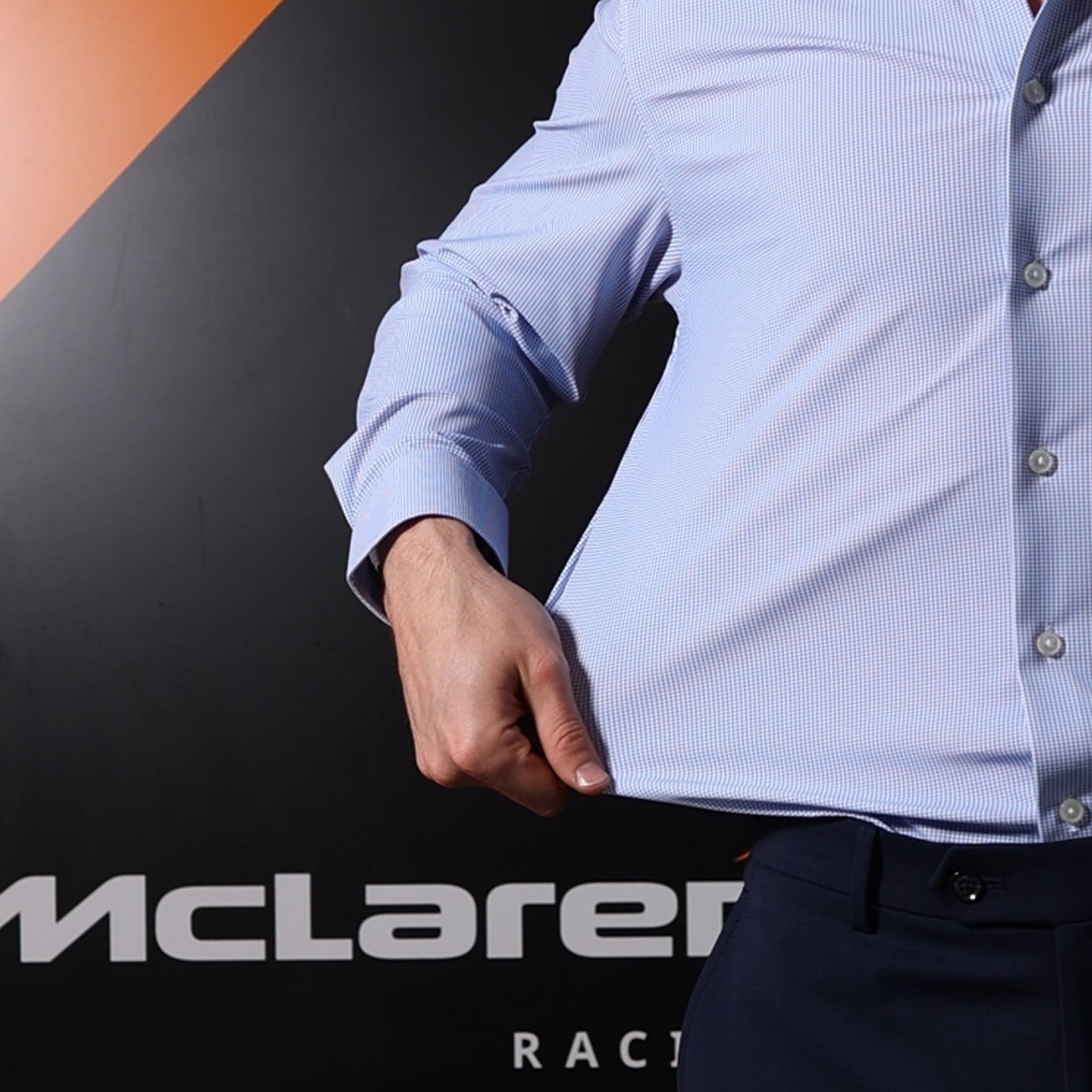 Apex Performance Dress Shirt Shirt Steel Blue Microgrid
