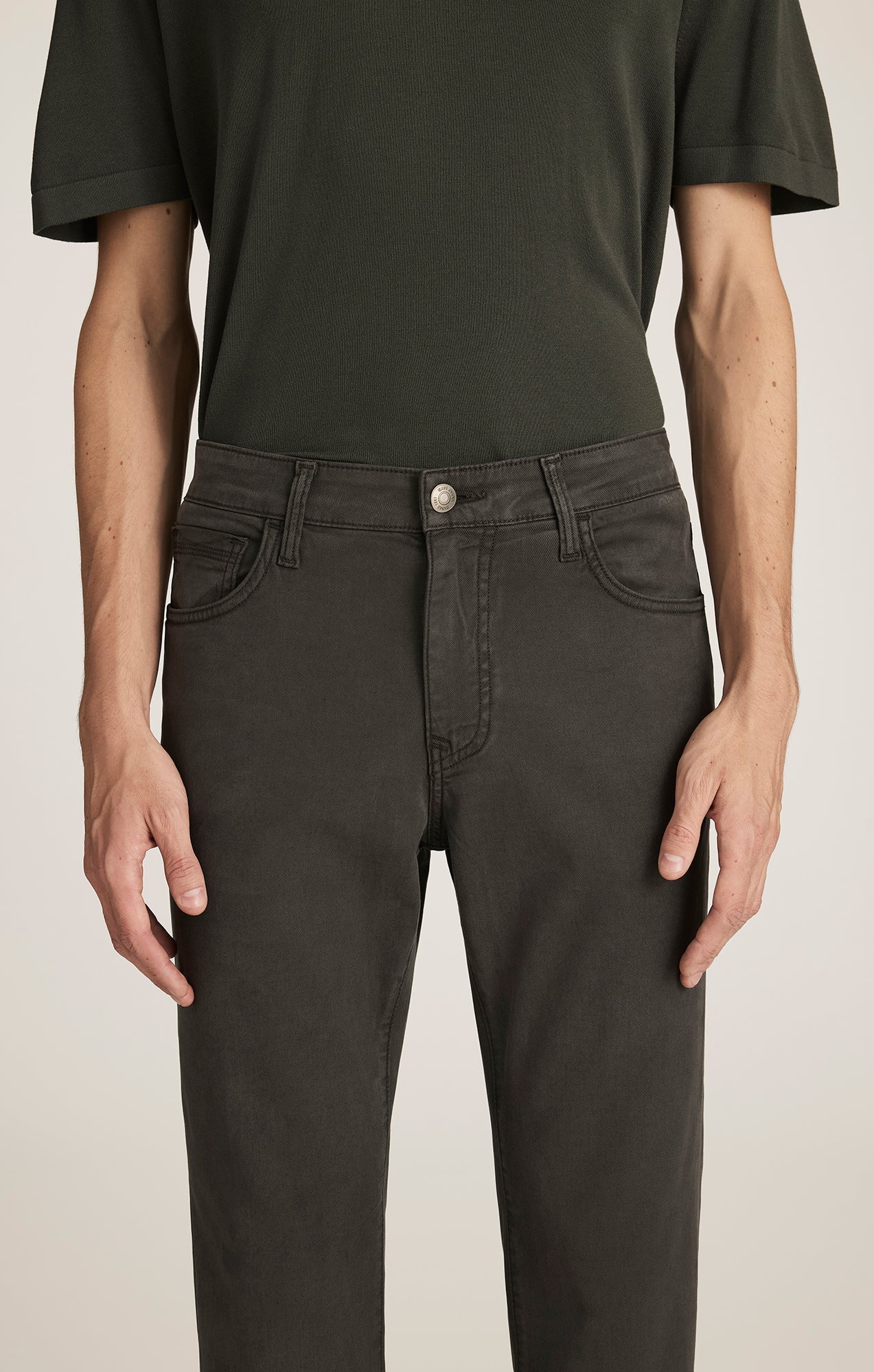 Steve Athletic Fit Ash Luxe Twill