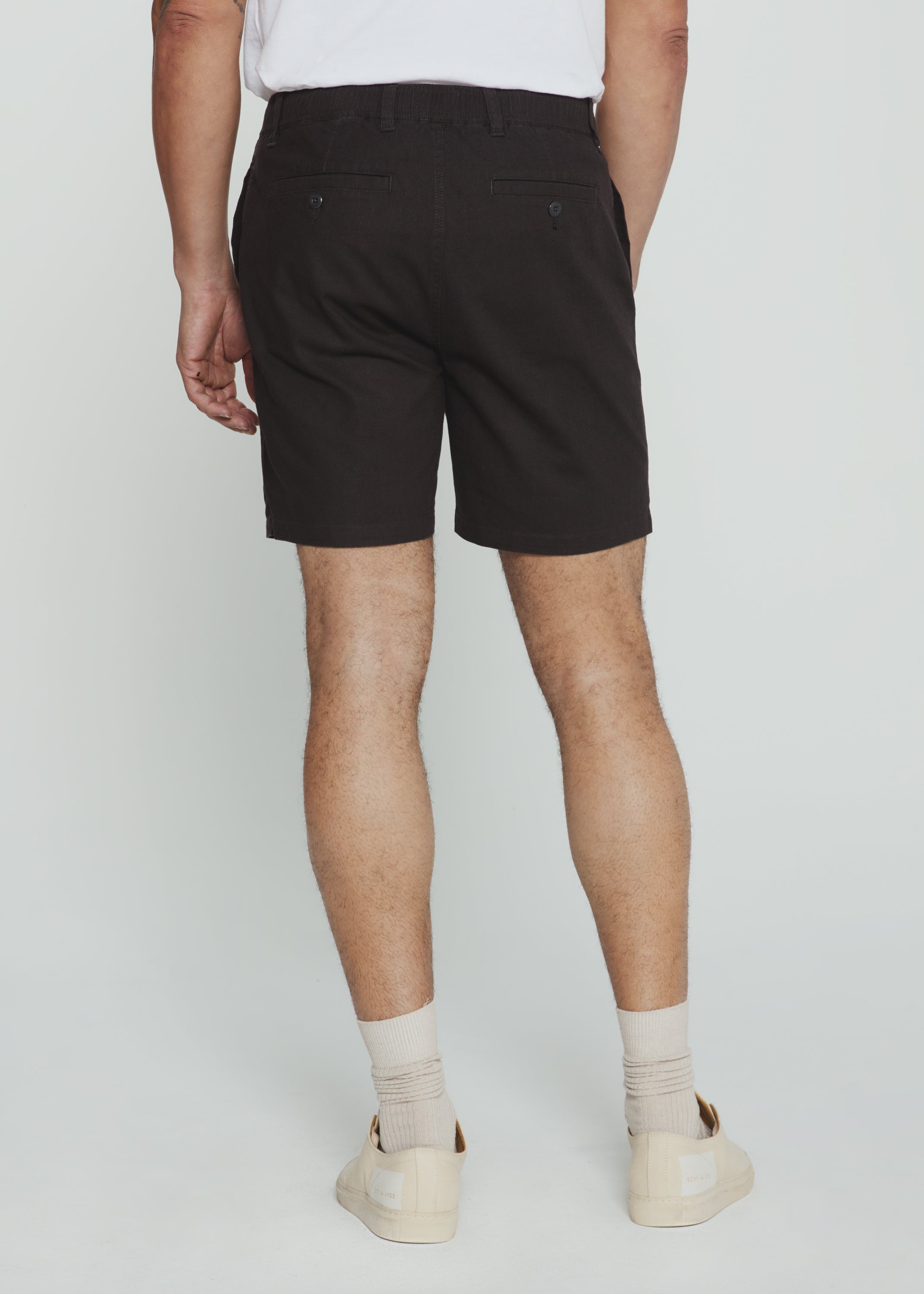Laguna 5" Linen Short Charcoal