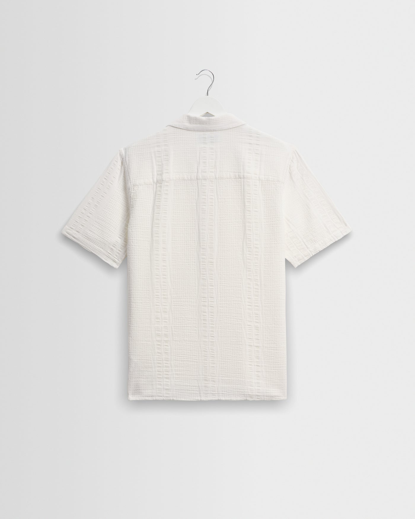 Didcot Shirt in Double Weave Grid Ecru