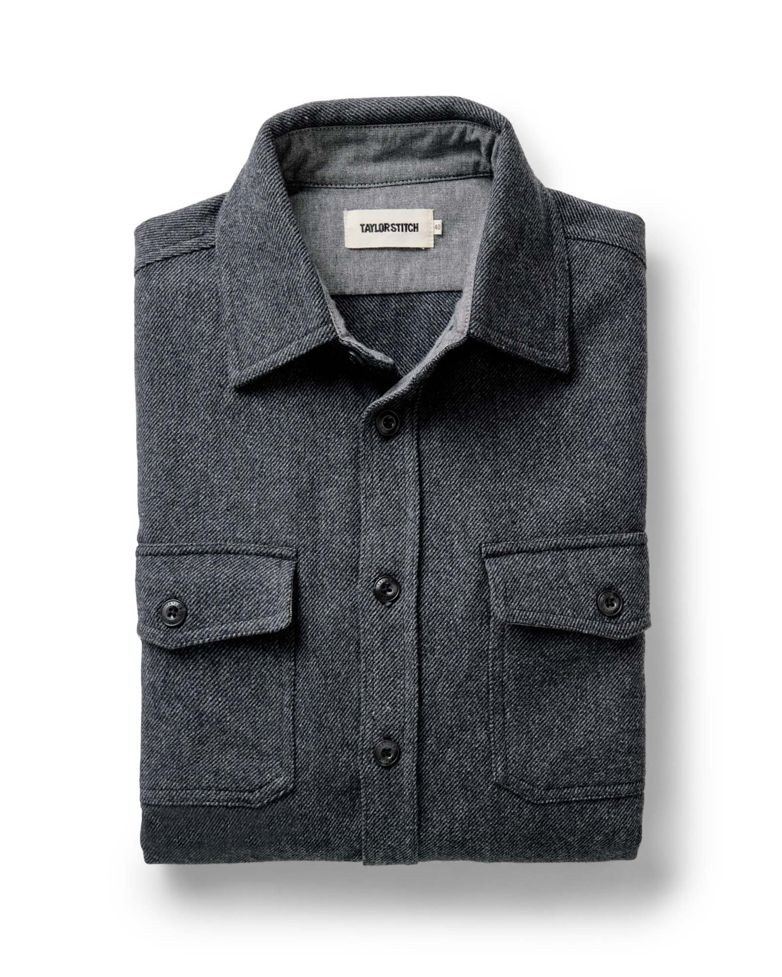 The CPO Shirt in Twill Slate Heather