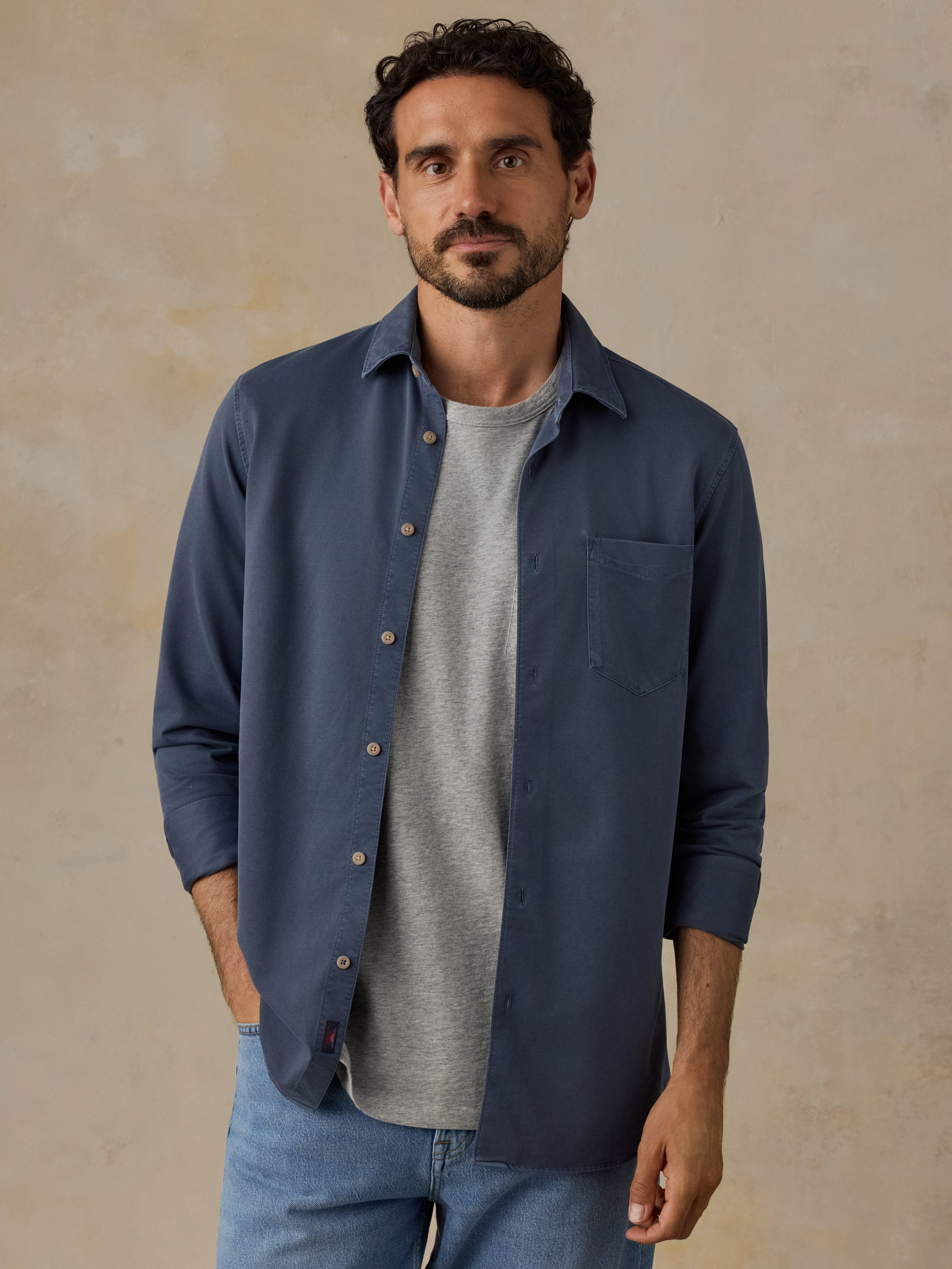 Costa Pique Shirt Abyss Navy