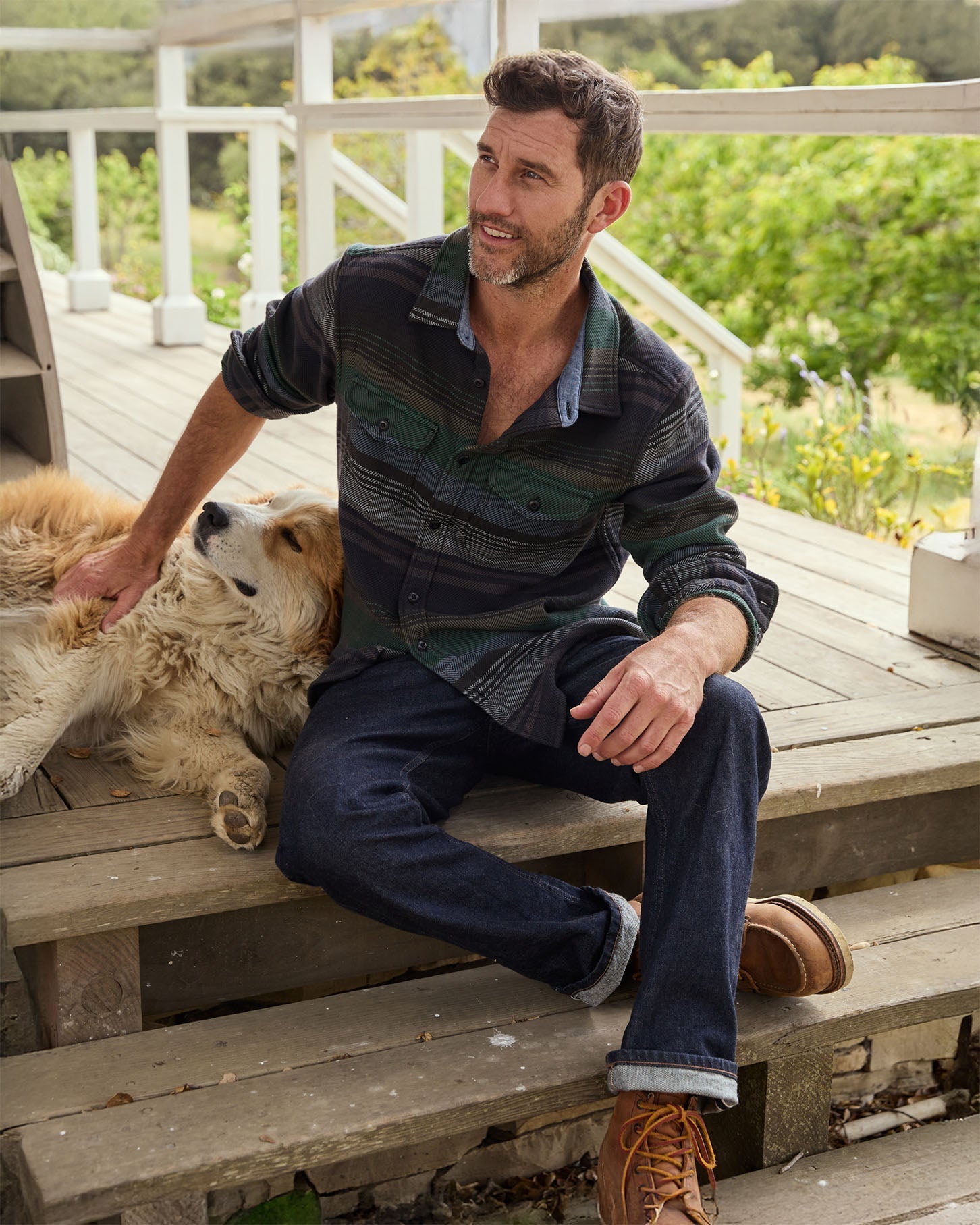 Blanket Shirt Forest Sonoran Stripe