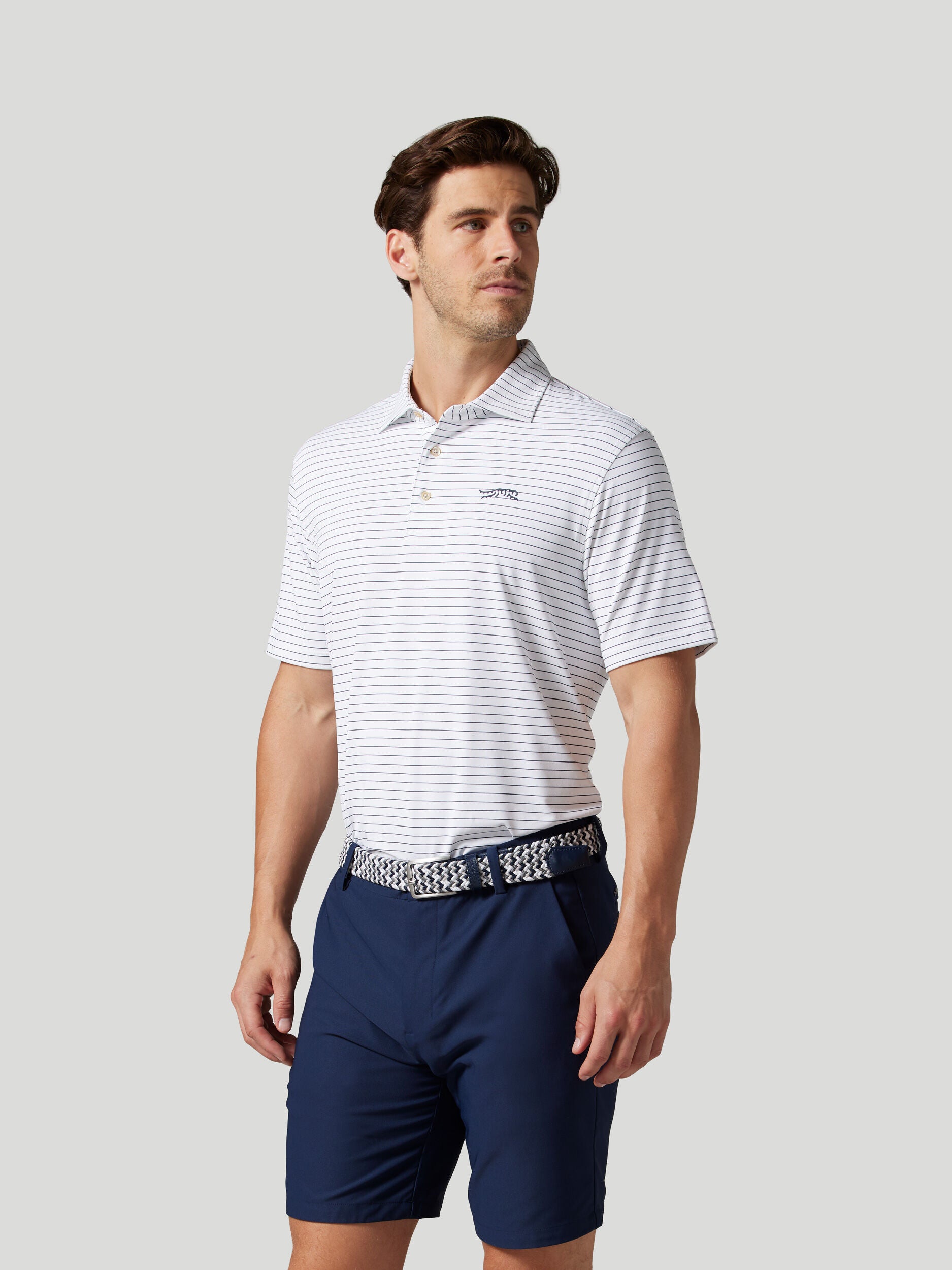 SDR Stripe Polo II White