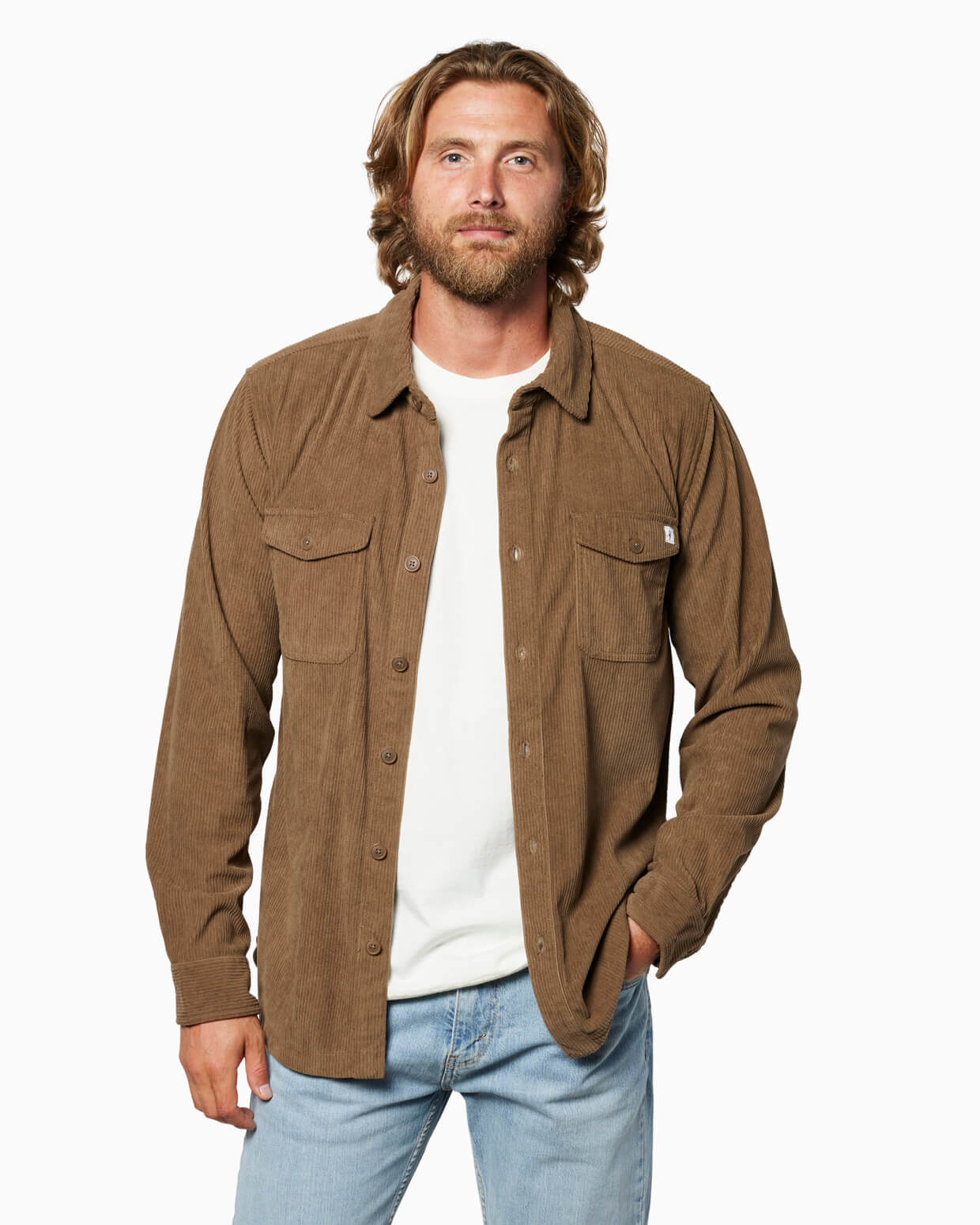 Sunridge Corduroy Shirt Coffee