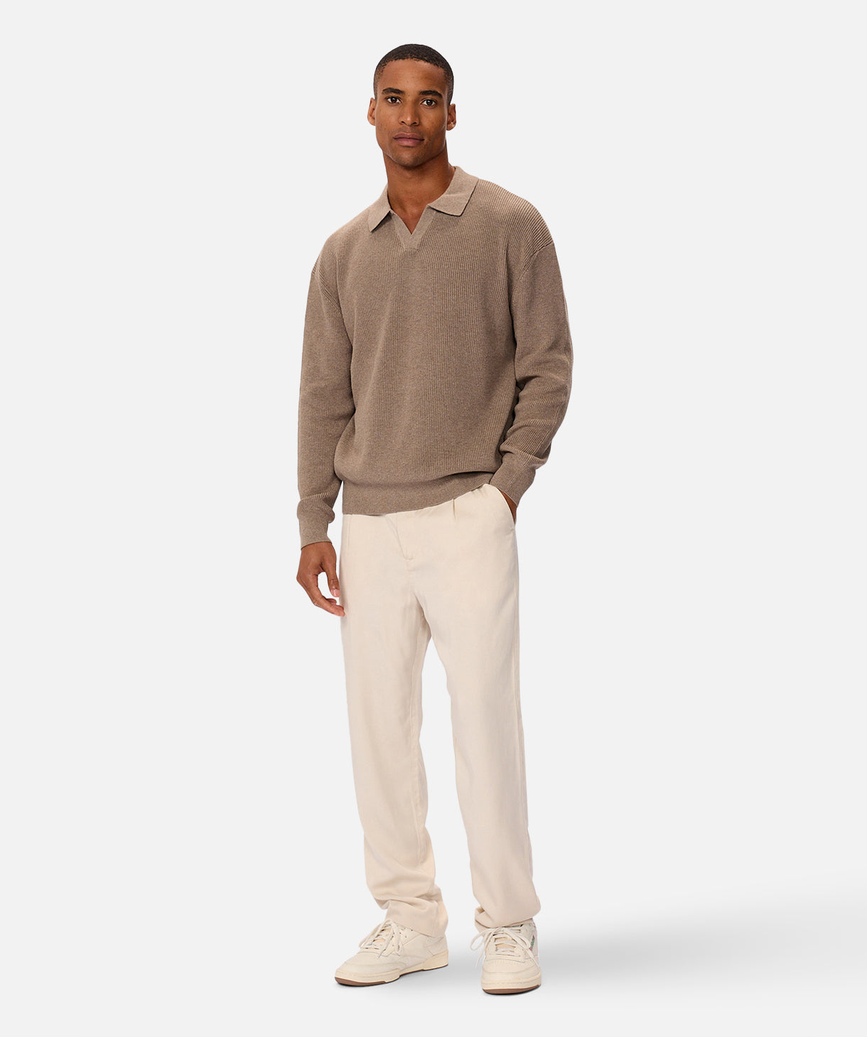 The New England Polo Knit Walnut