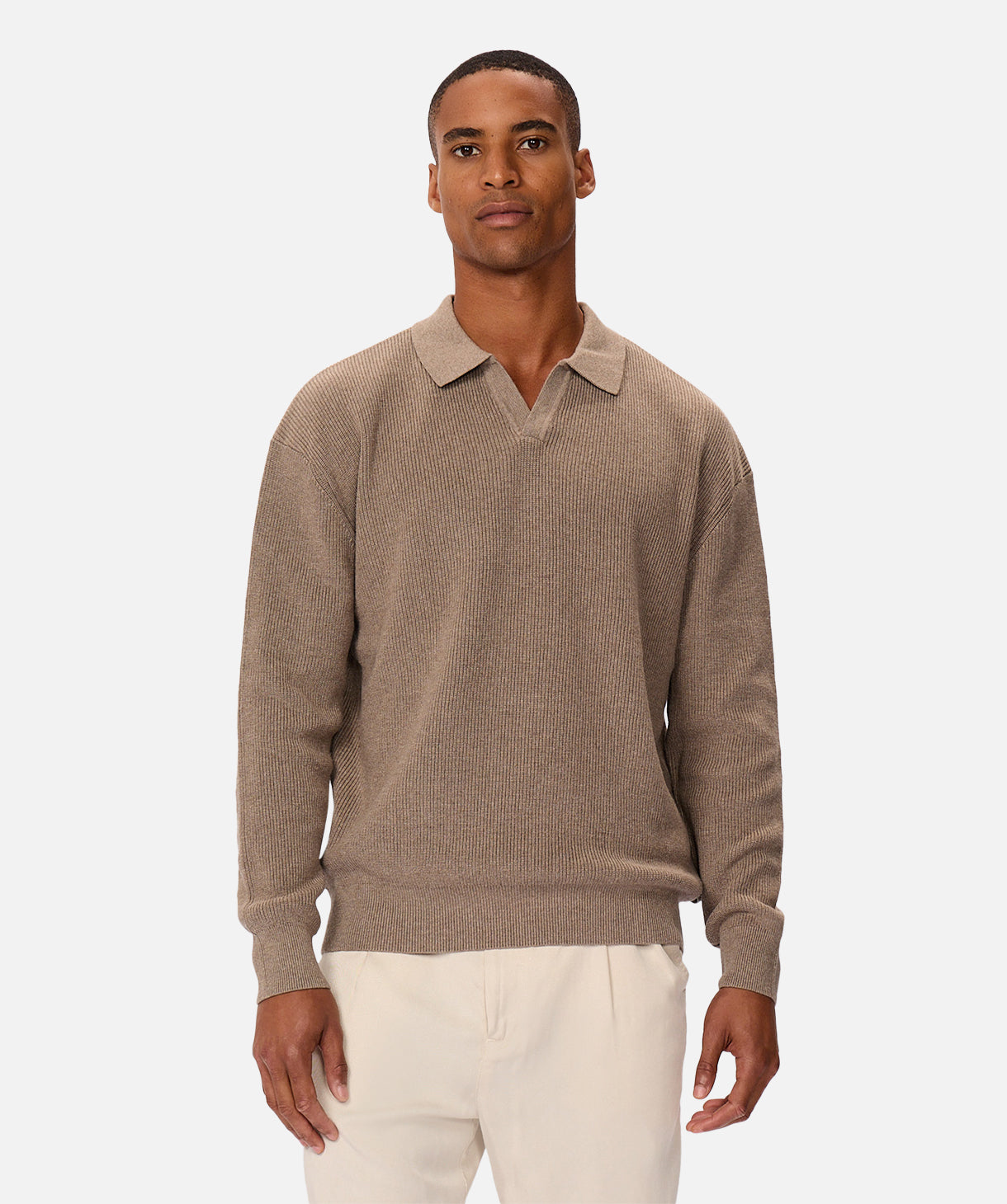The New England Polo Knit Walnut