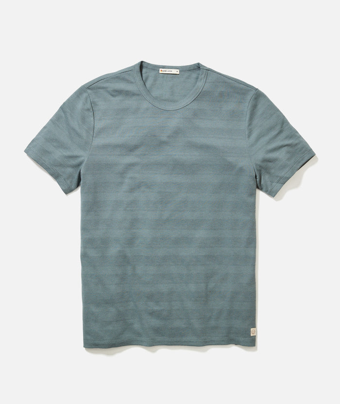 Signature Jacquard Crew Tee Balsam Green