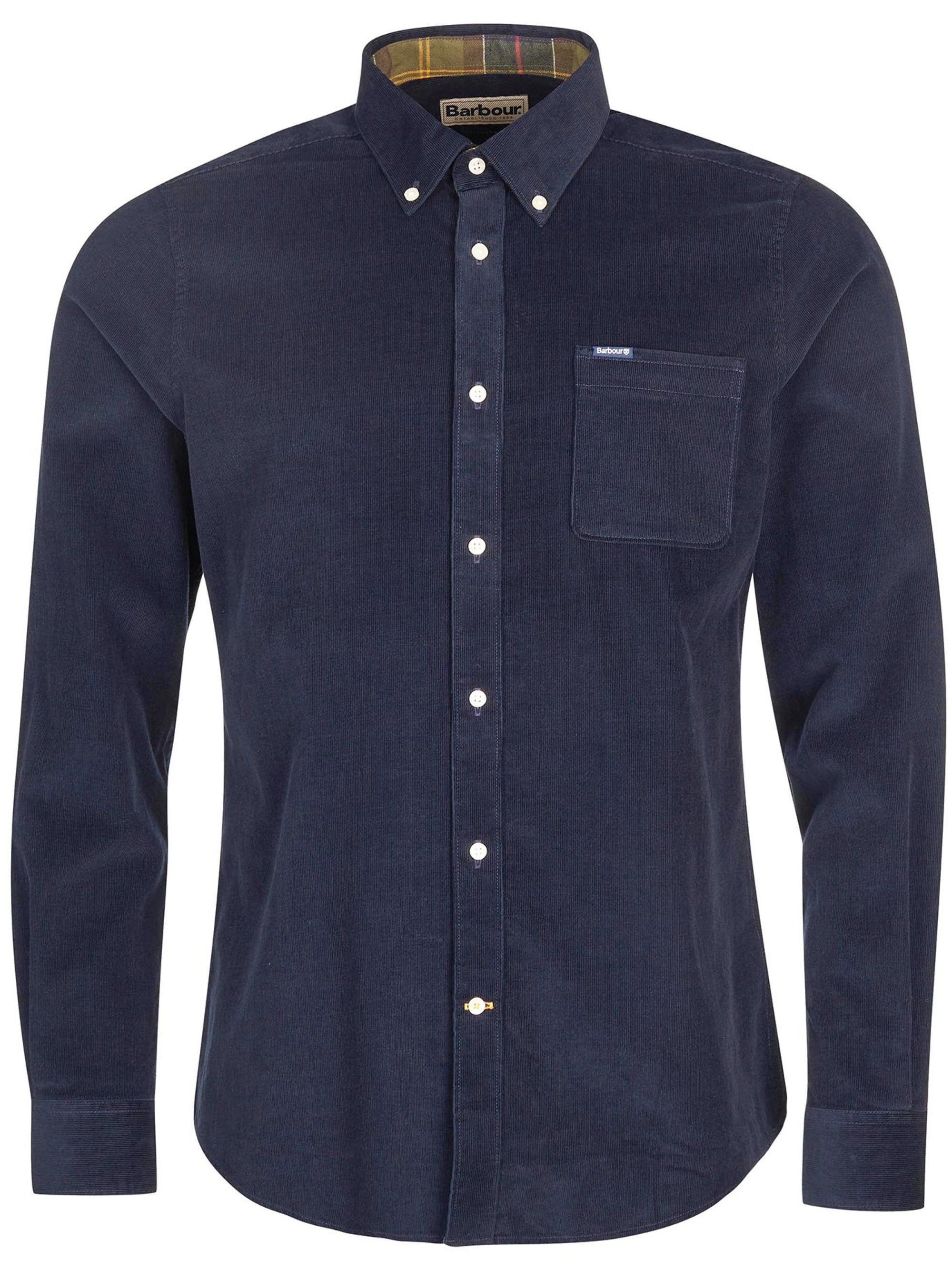 Ramsey Tailored Cord Shirt Navy